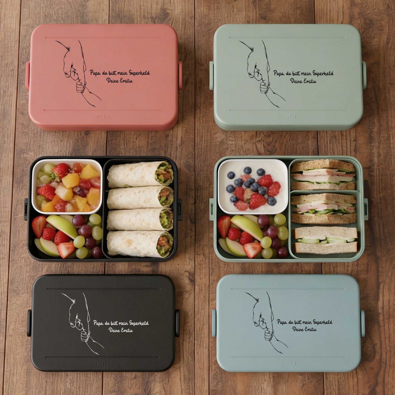 Mepal Brotdose mit Bentoeinsatz - Papa Superheld - Abenteuernah