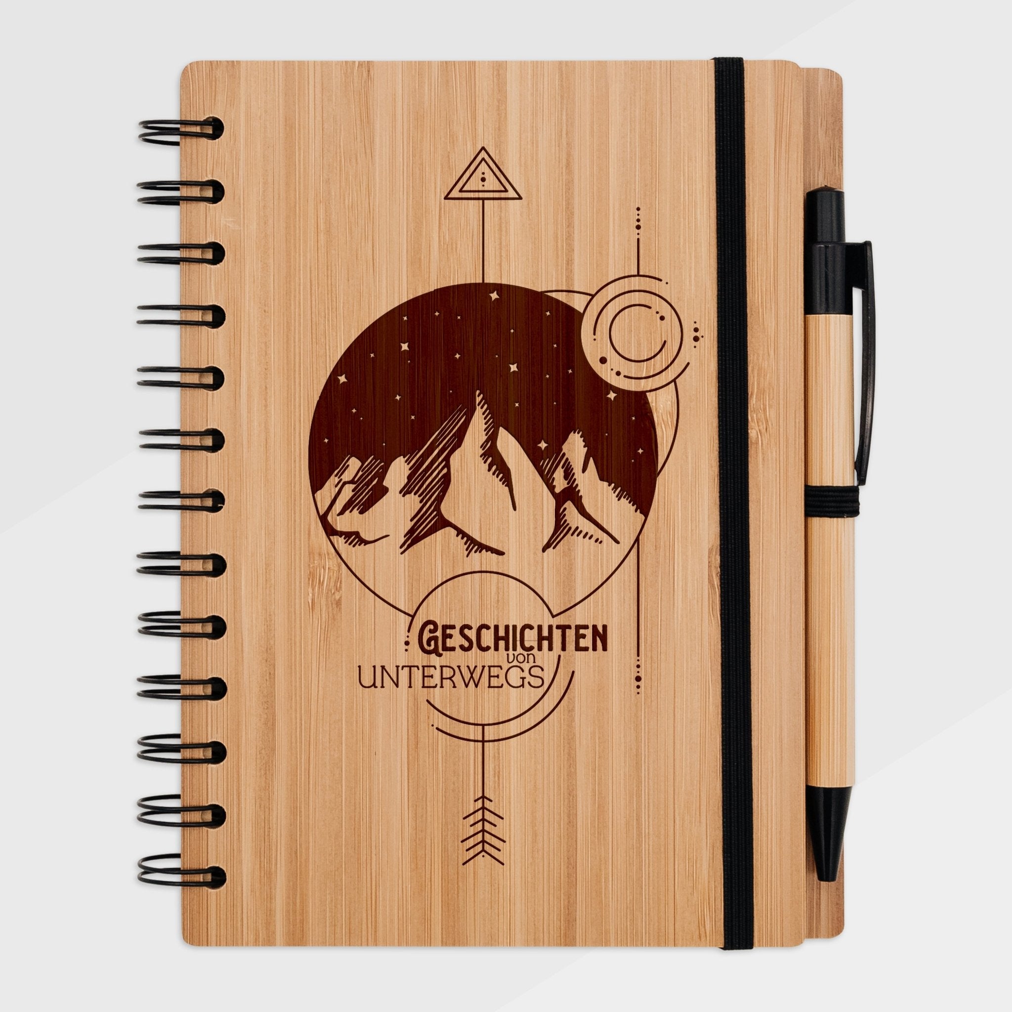 Notizbuch Holz - Landschaft Geo - Abenteuernah