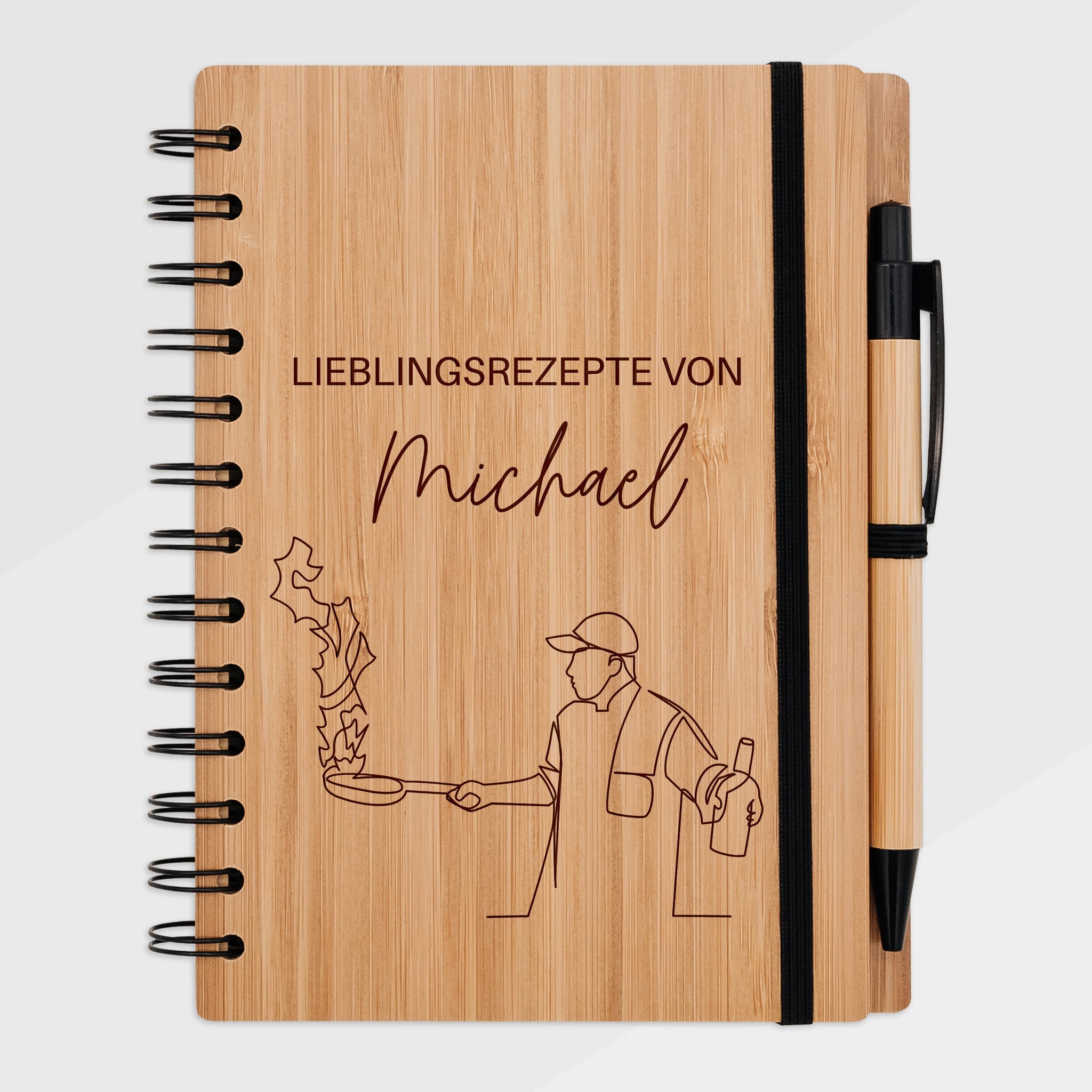 Notizbuch Holz - Lieblingsrezepte - Abenteuernah