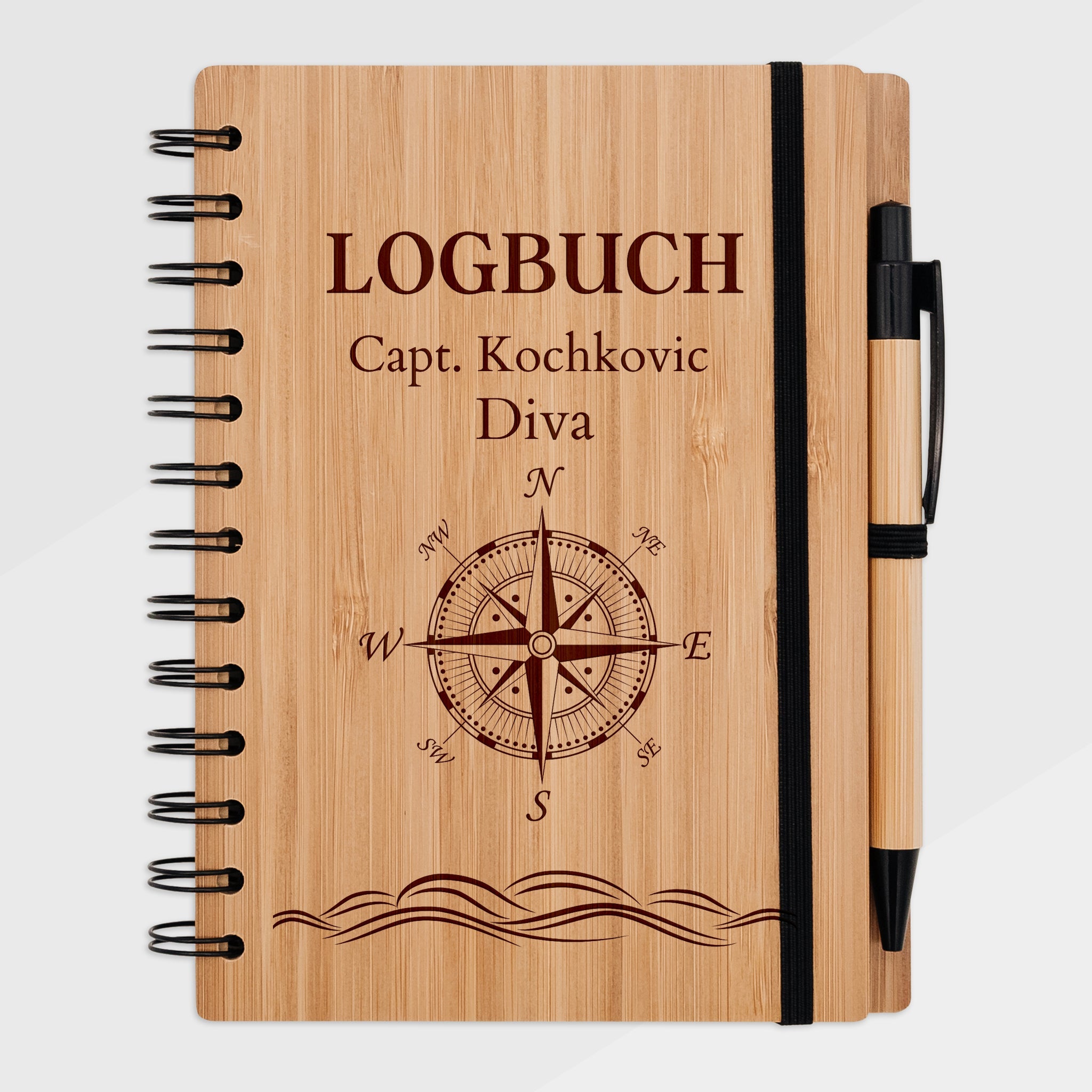 Notizbuch Holz - Logbuch - Abenteuernah