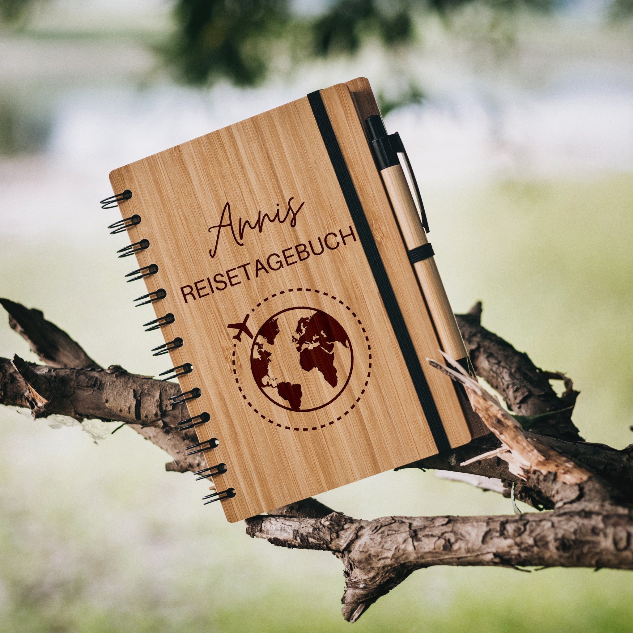 Notizbuch Holz - Reisetagebuch - Abenteuernah