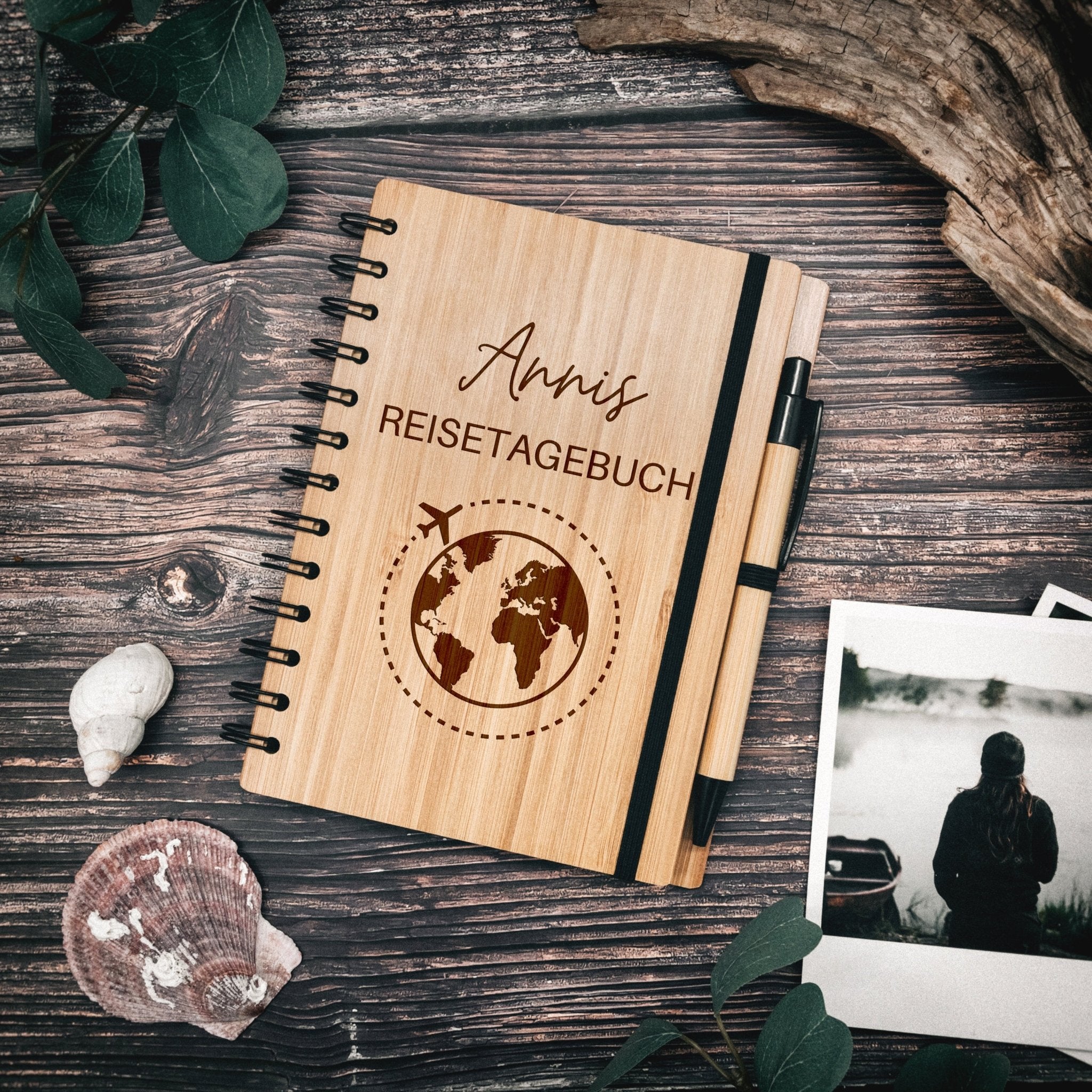 Notizbuch Holz - Reisetagebuch - Abenteuernah