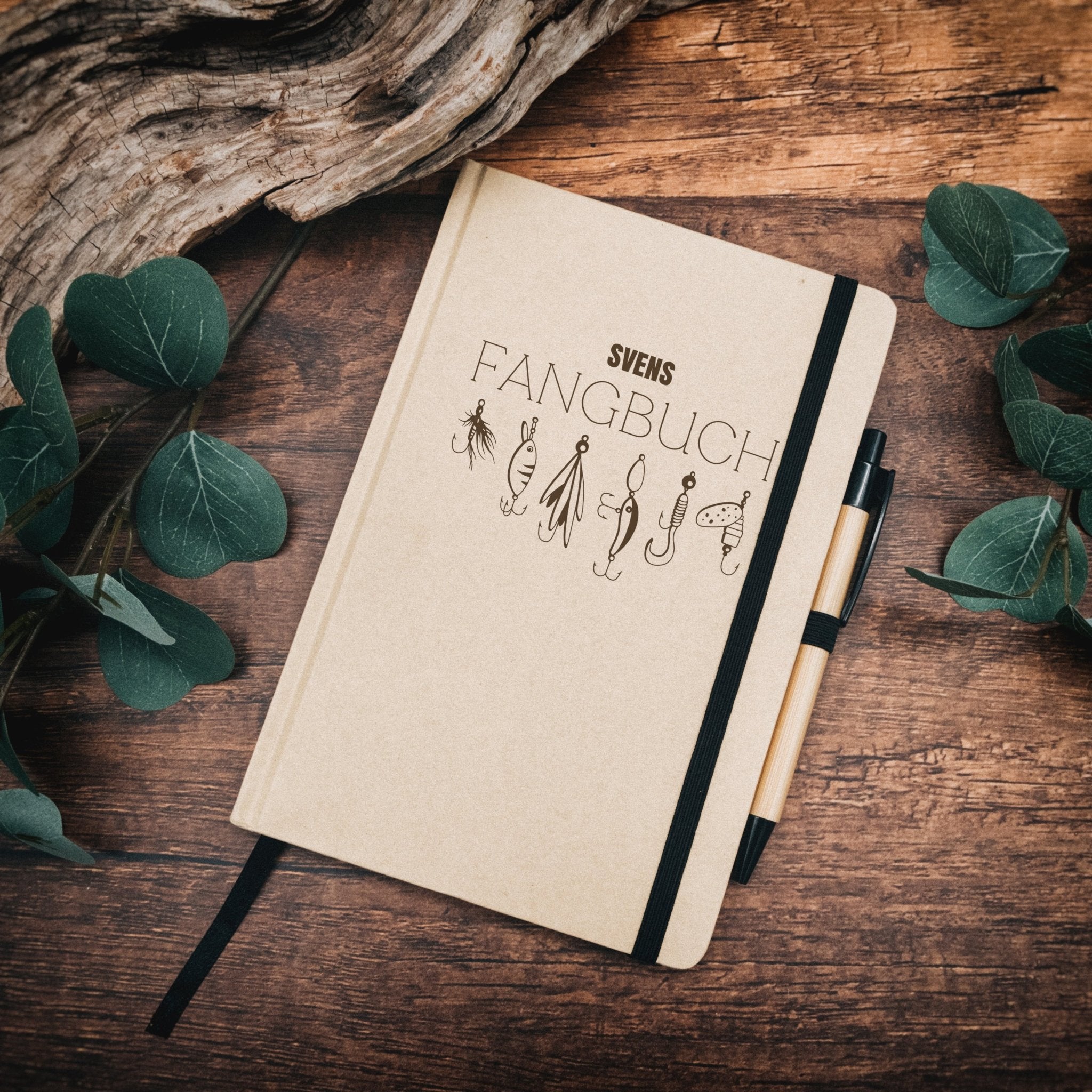 Notizbuch Karton - Fangbuch Angelköder - Abenteuernah