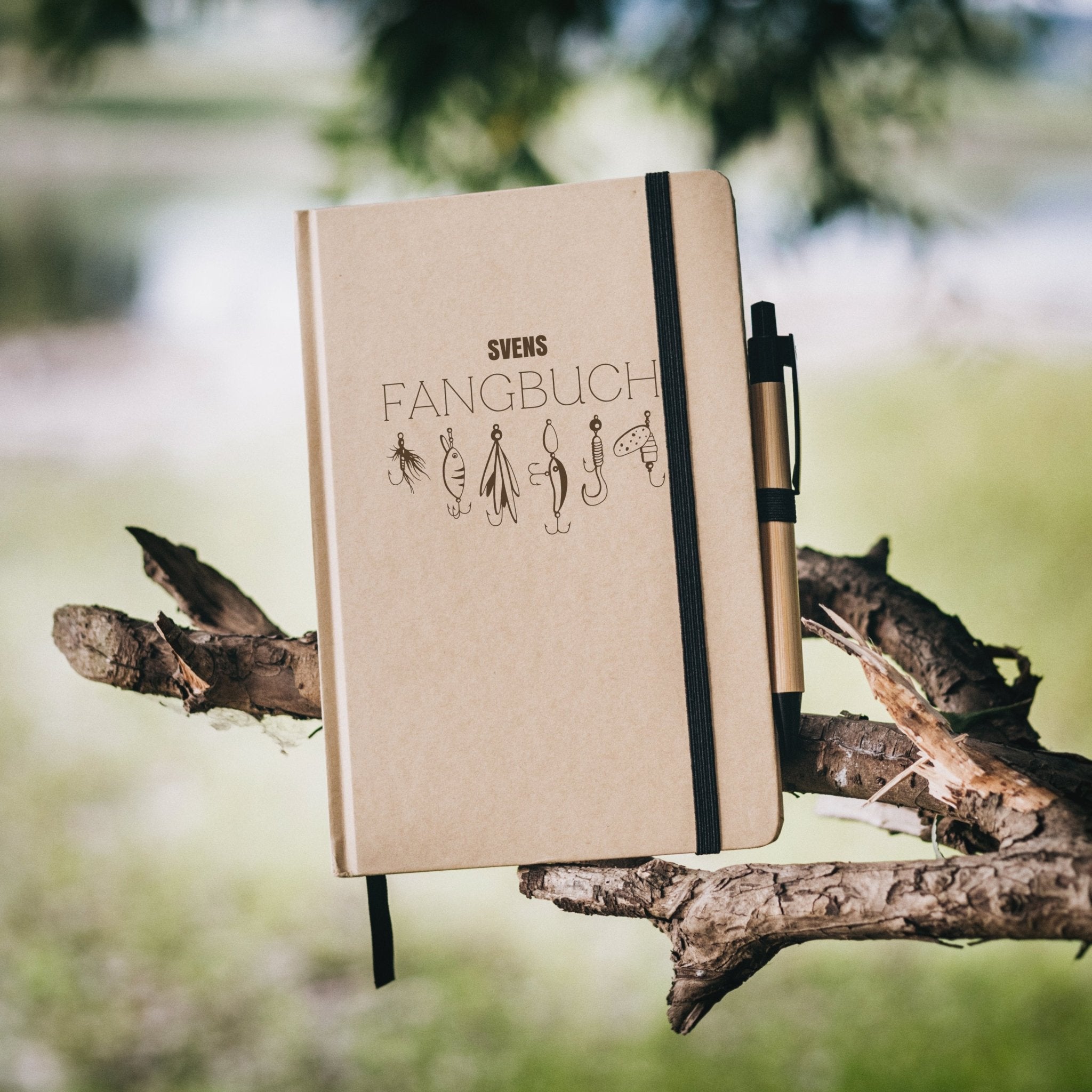 Notizbuch Karton - Fangbuch Angelköder - Abenteuernah