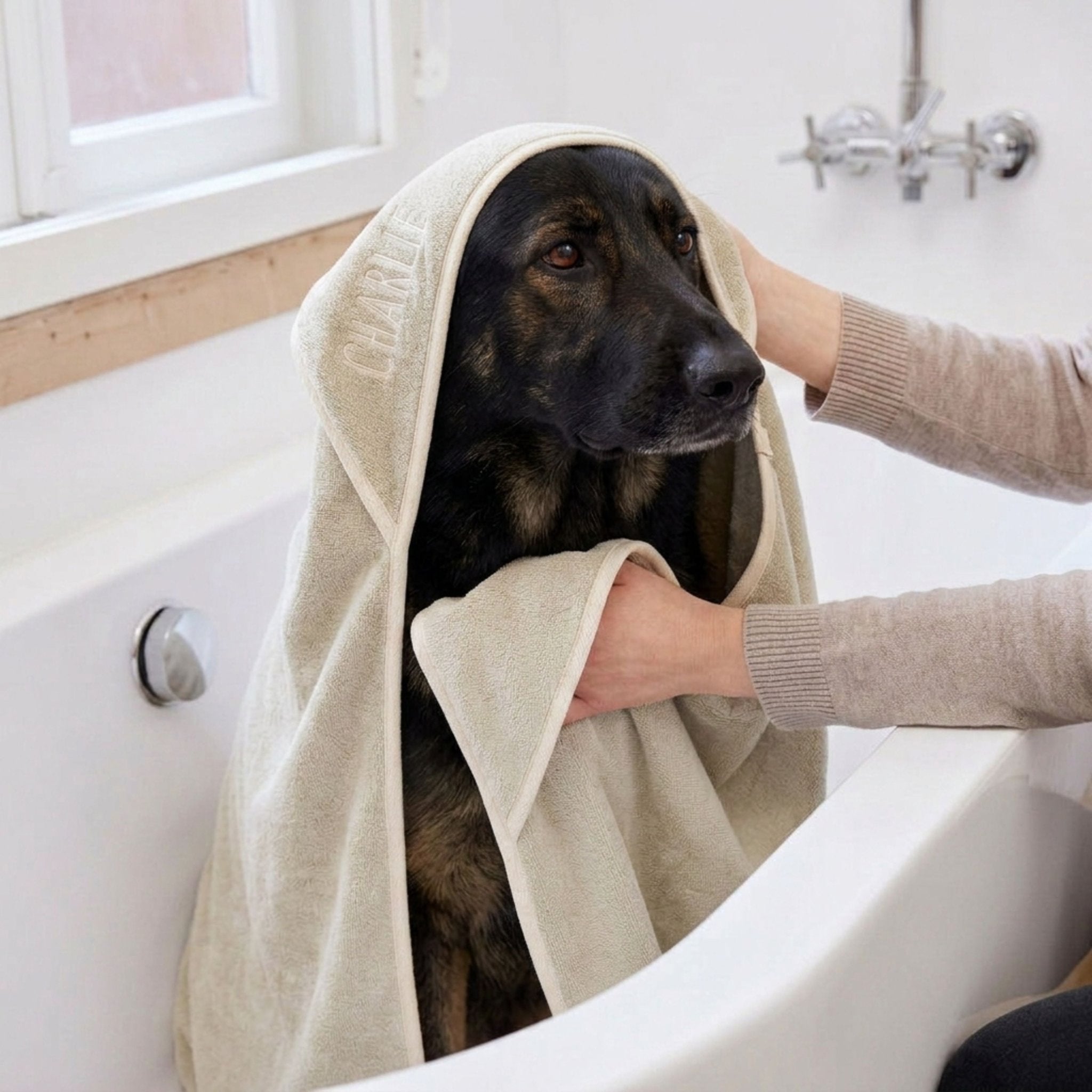 Palopa Hundehandtuch flauschig - Wunschname - Abenteuernah