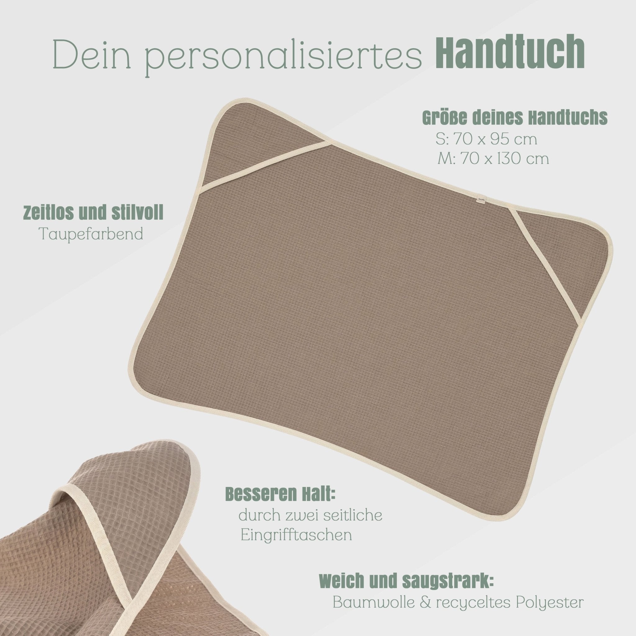 Palopa Hundehandtuch Waffelmuster - Wunschname - Abenteuernah