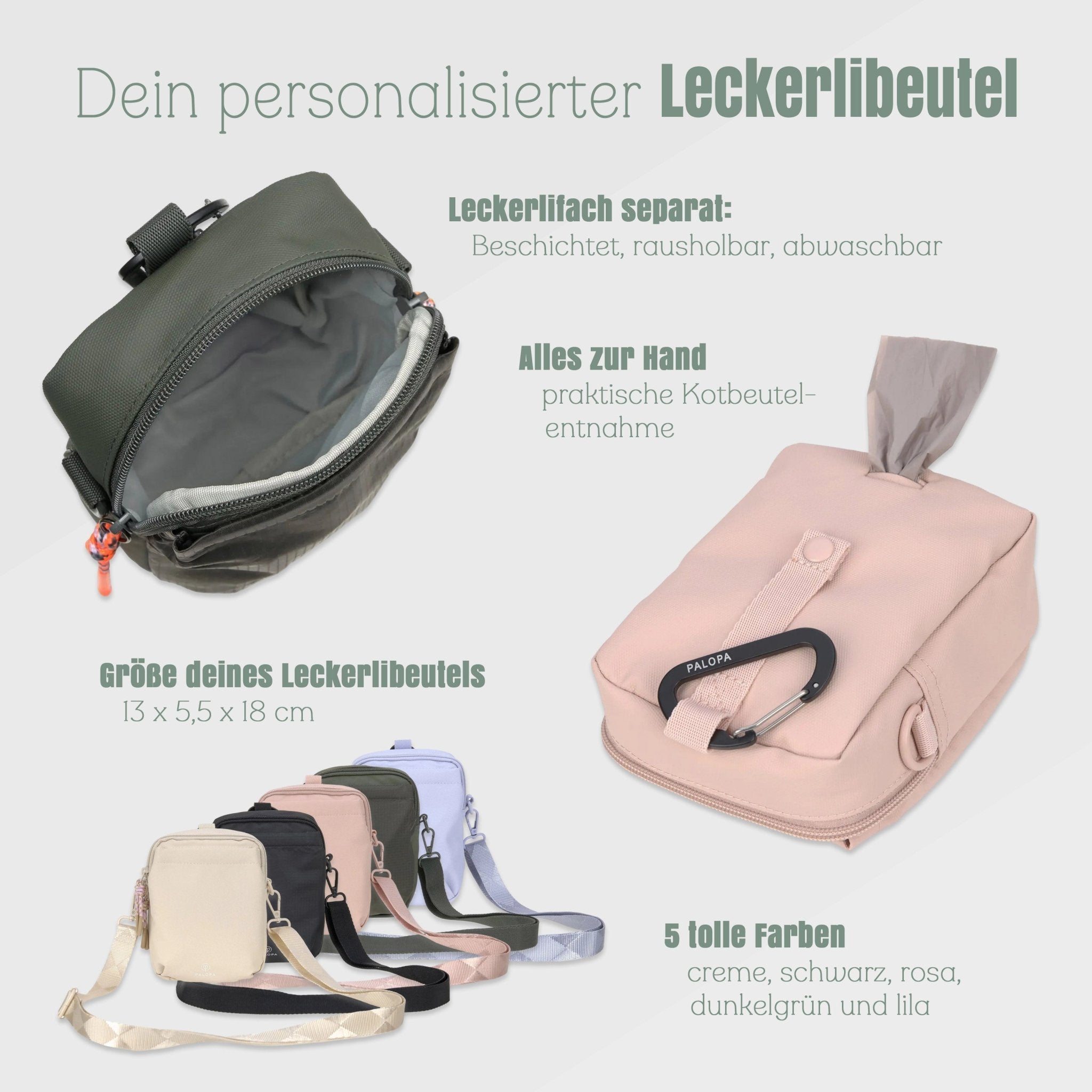 Palopa Leckerlibeutel "Greta" - Wunschname - Abenteuernah