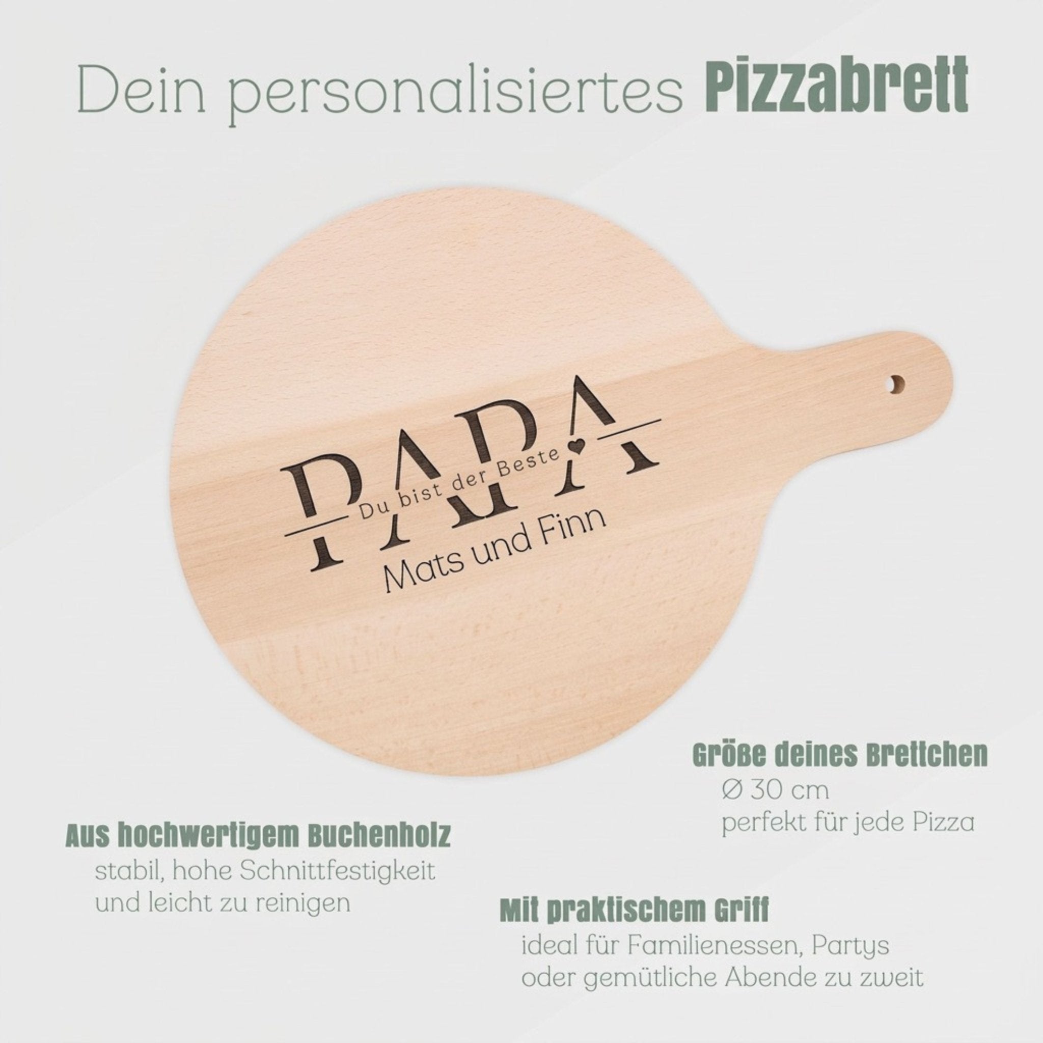 Pizzabrett - Papa Du bist der Beste - Abenteuernah