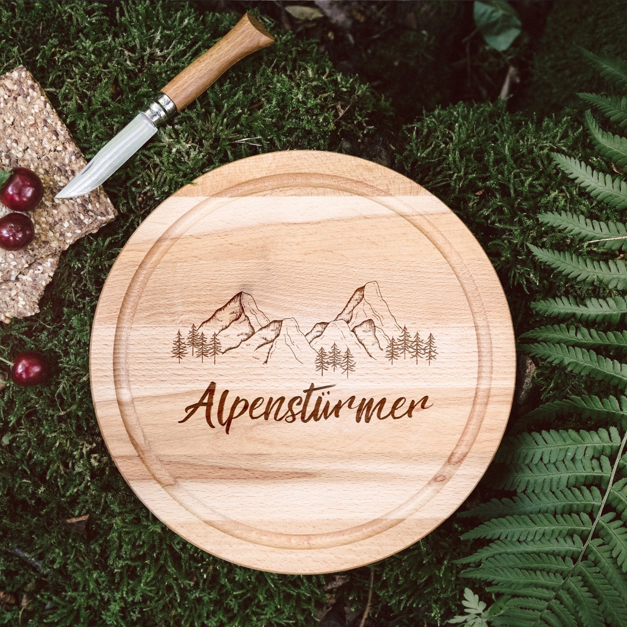 Rundes Holzbrett - Alpenstürmer - Abenteuernah
