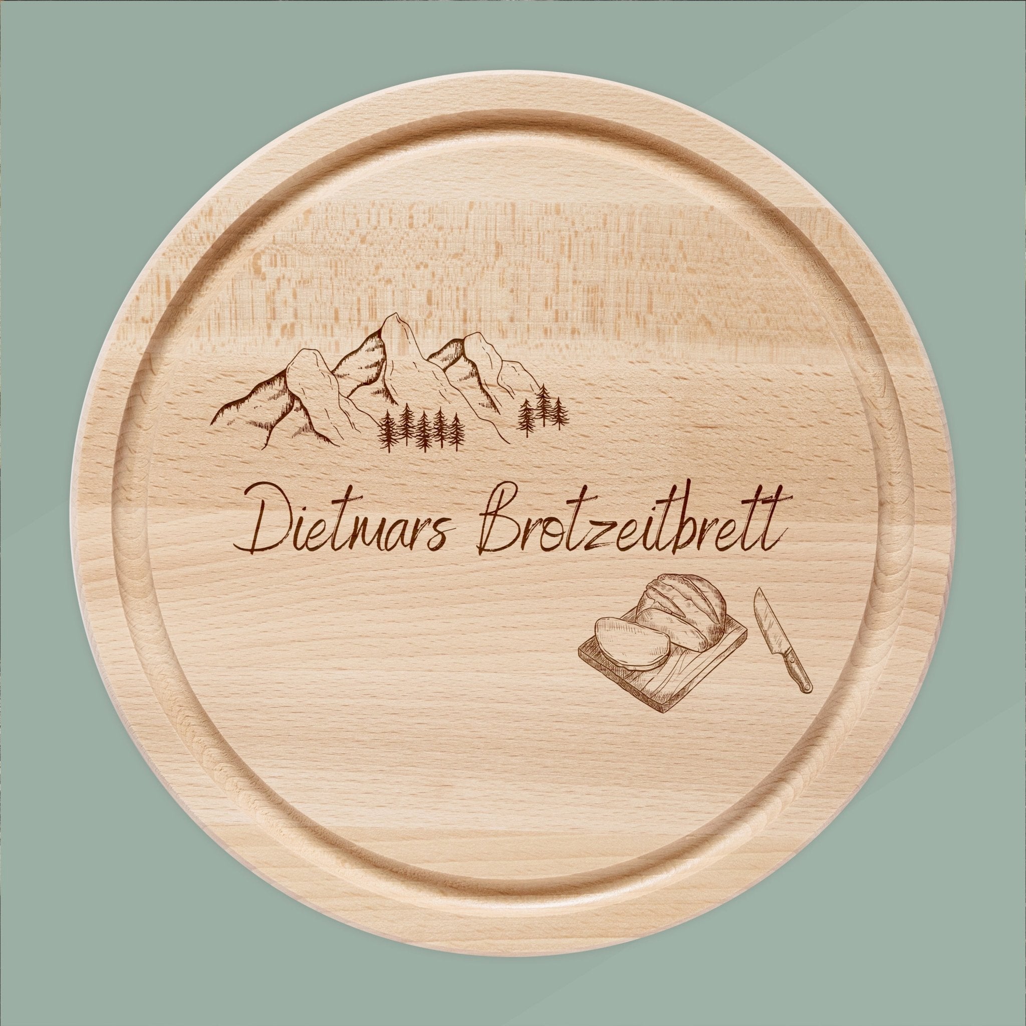 Rundes Holzbrett - Brotzeitbrett - Abenteuernah