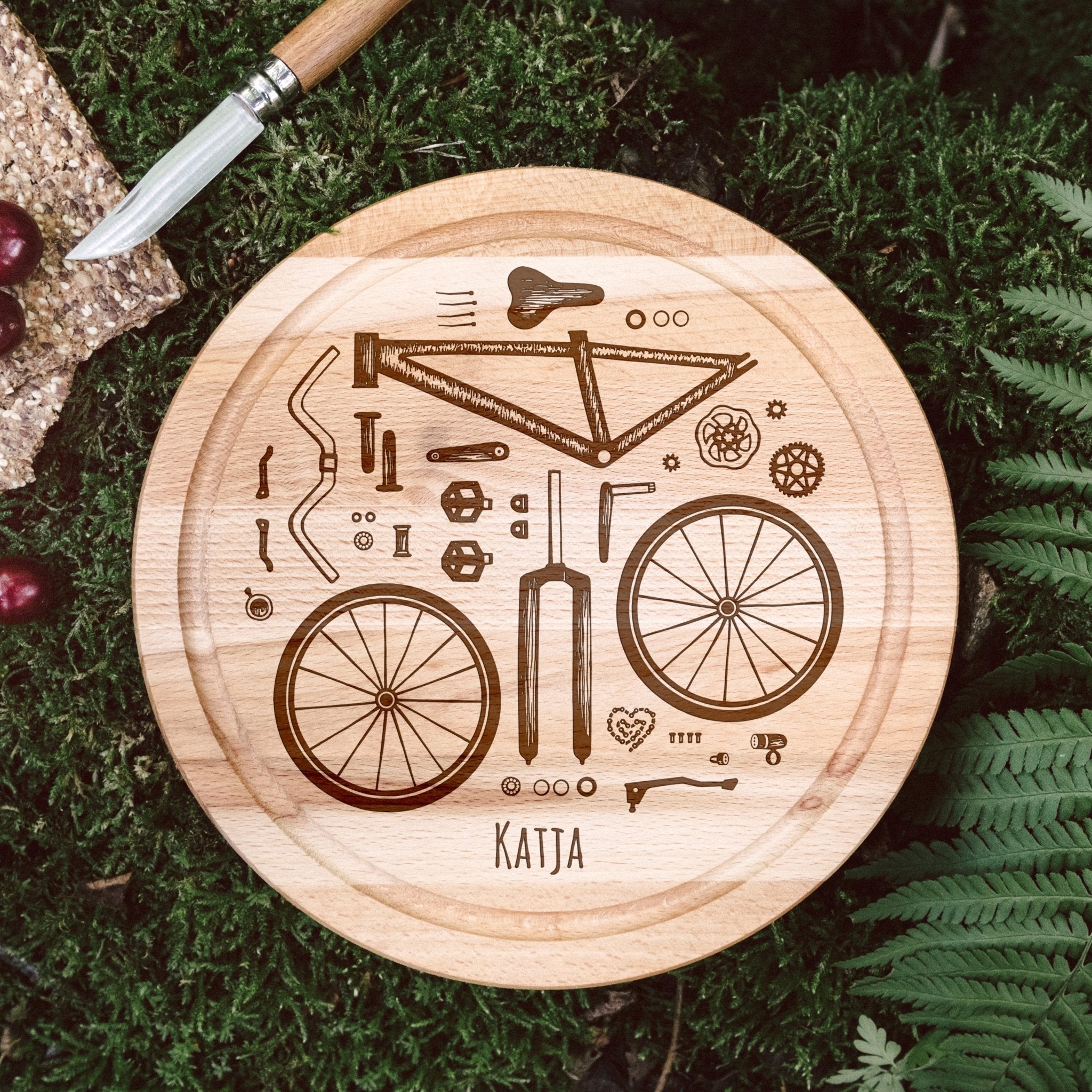 Rundes Holzbrett - Fahrradteile - Abenteuernah