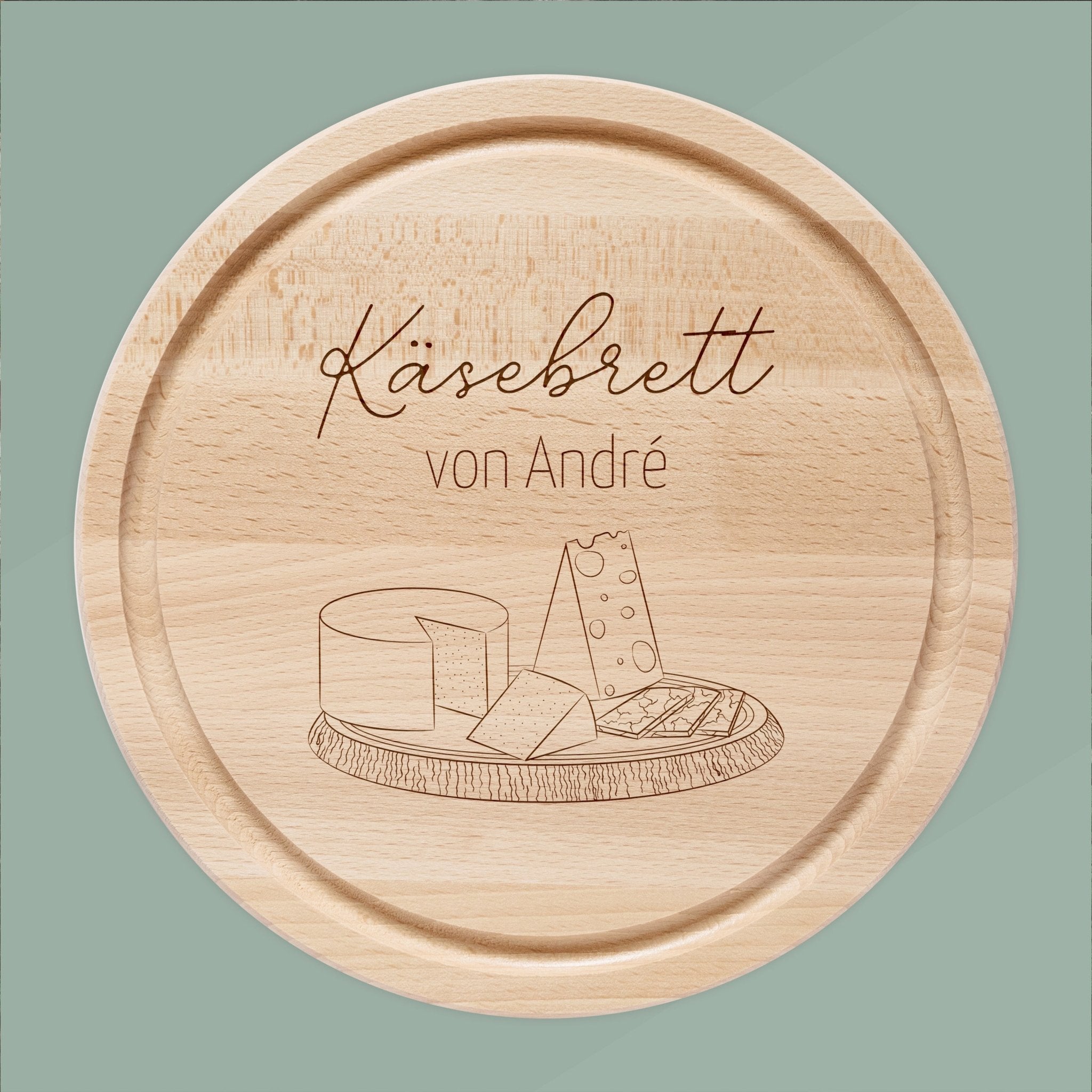 Rundes Holzbrett - Käsebrett - Abenteuernah