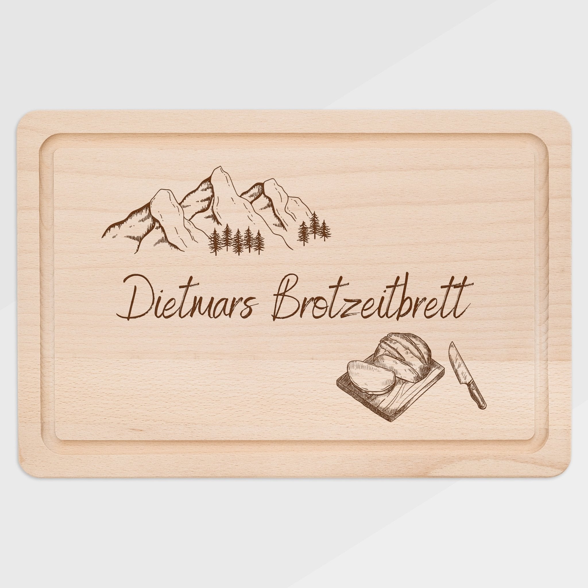 Schneidebrett mit Saftrille - Brotzeitbrett - Abenteuernah