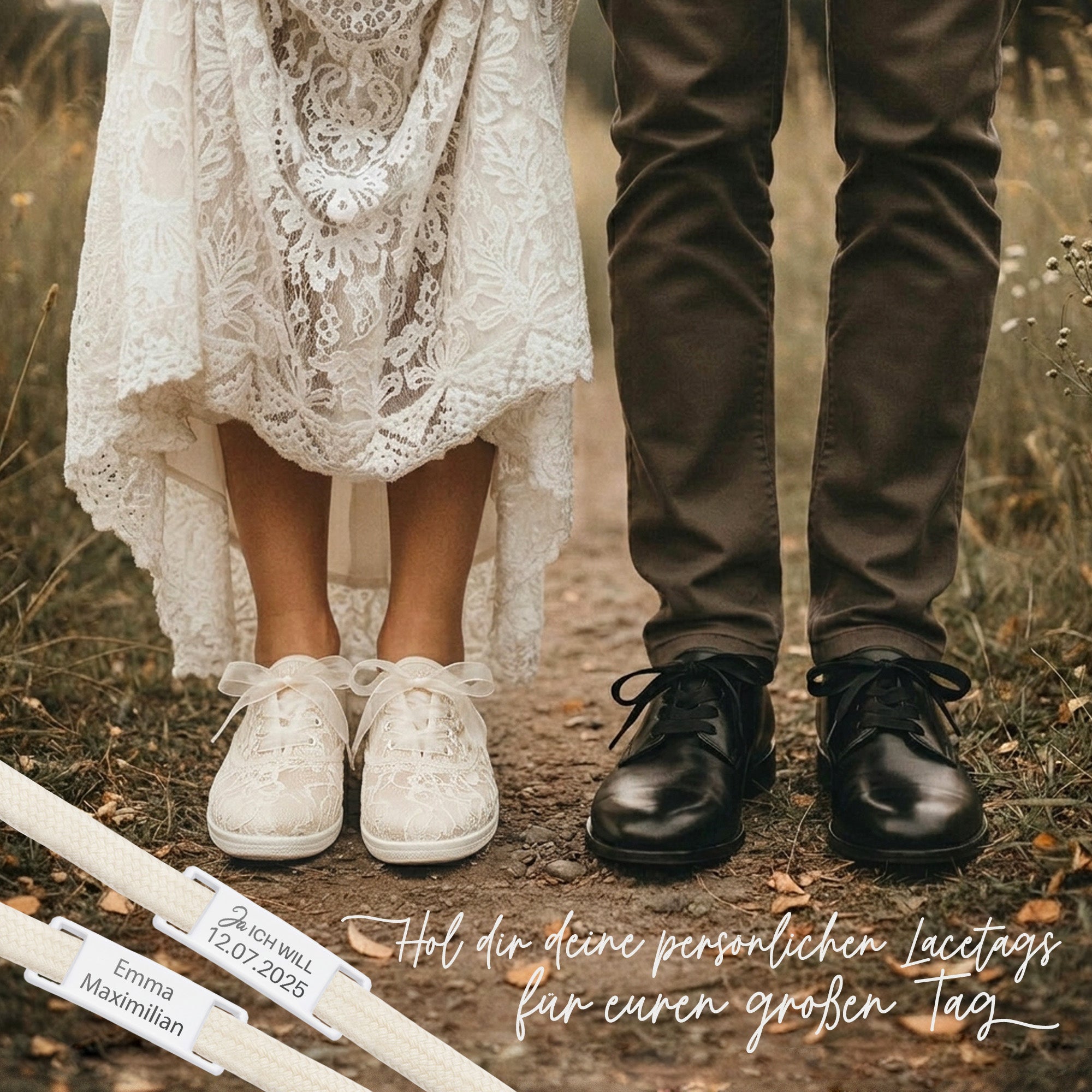 Schnürsenkelanhänger - Lacetag Hochzeit - Abenteuernah