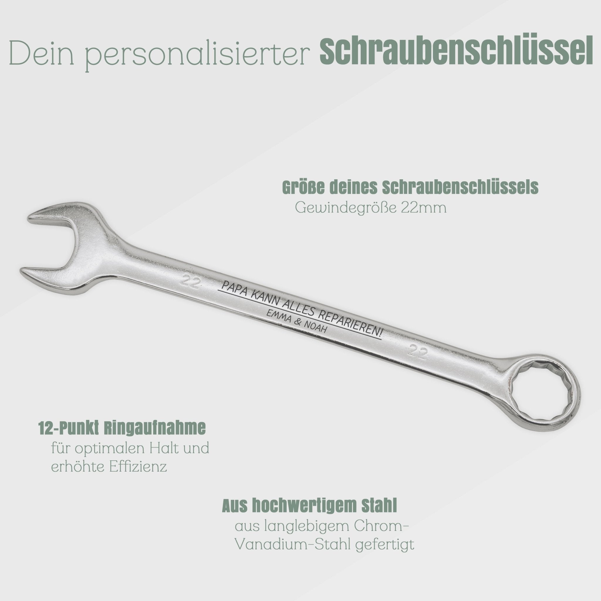 Schraubenschlüssel - Papa kann alles reparieren - Abenteuernah