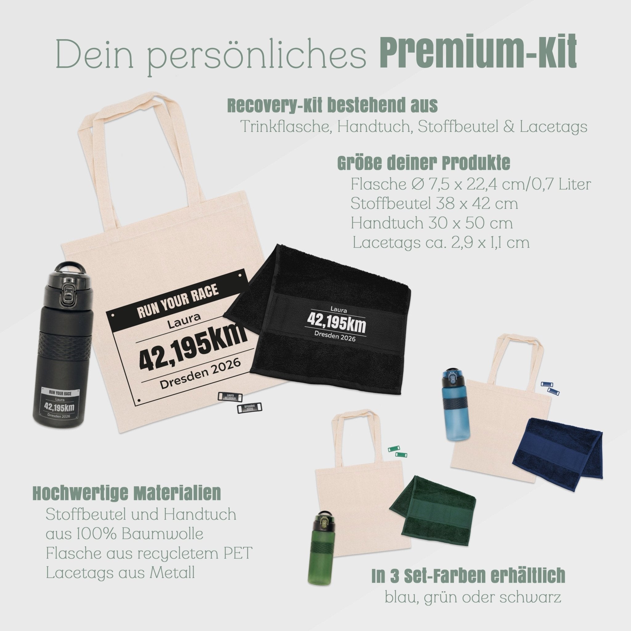Starterkit Marathon personalisiert - Laufevent Premium - Abenteuernah