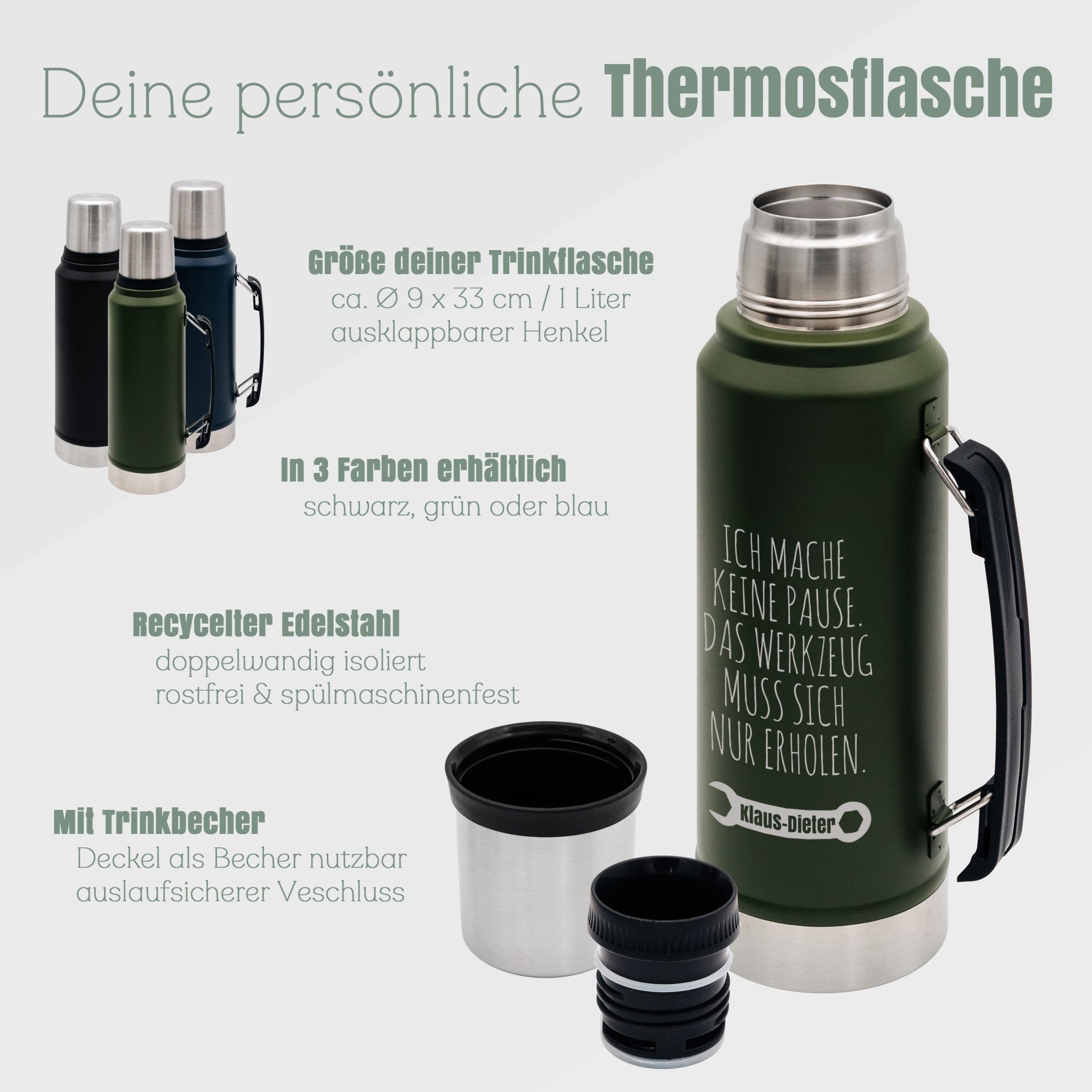 Thermosflasche - Werkzeugpause - Abenteuernah