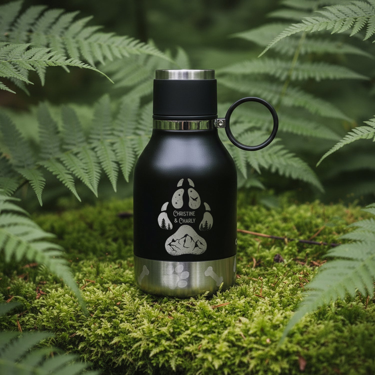 Trinkflasche Buddy klein - Hundepfote - Abenteuernah