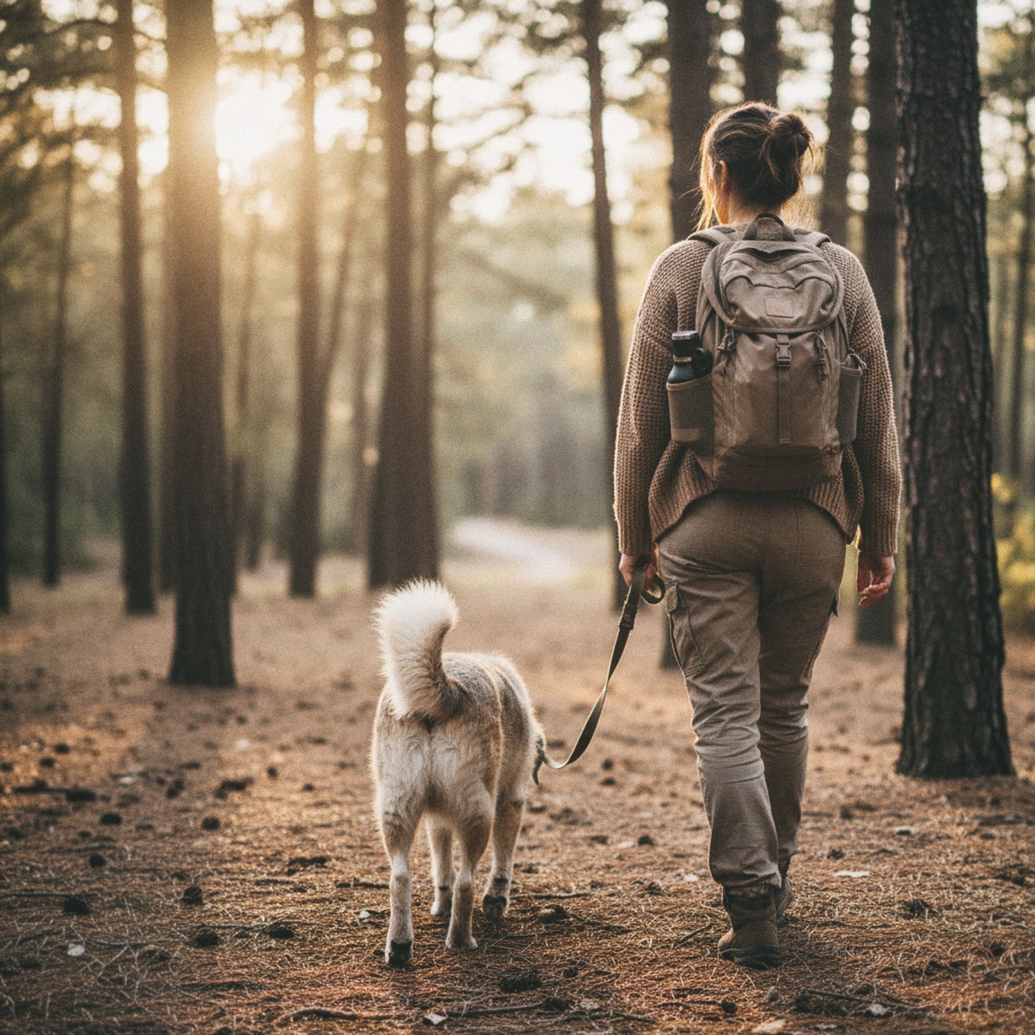 Trinkflasche Buddy klein - Wanderer und Hund - Abenteuernah