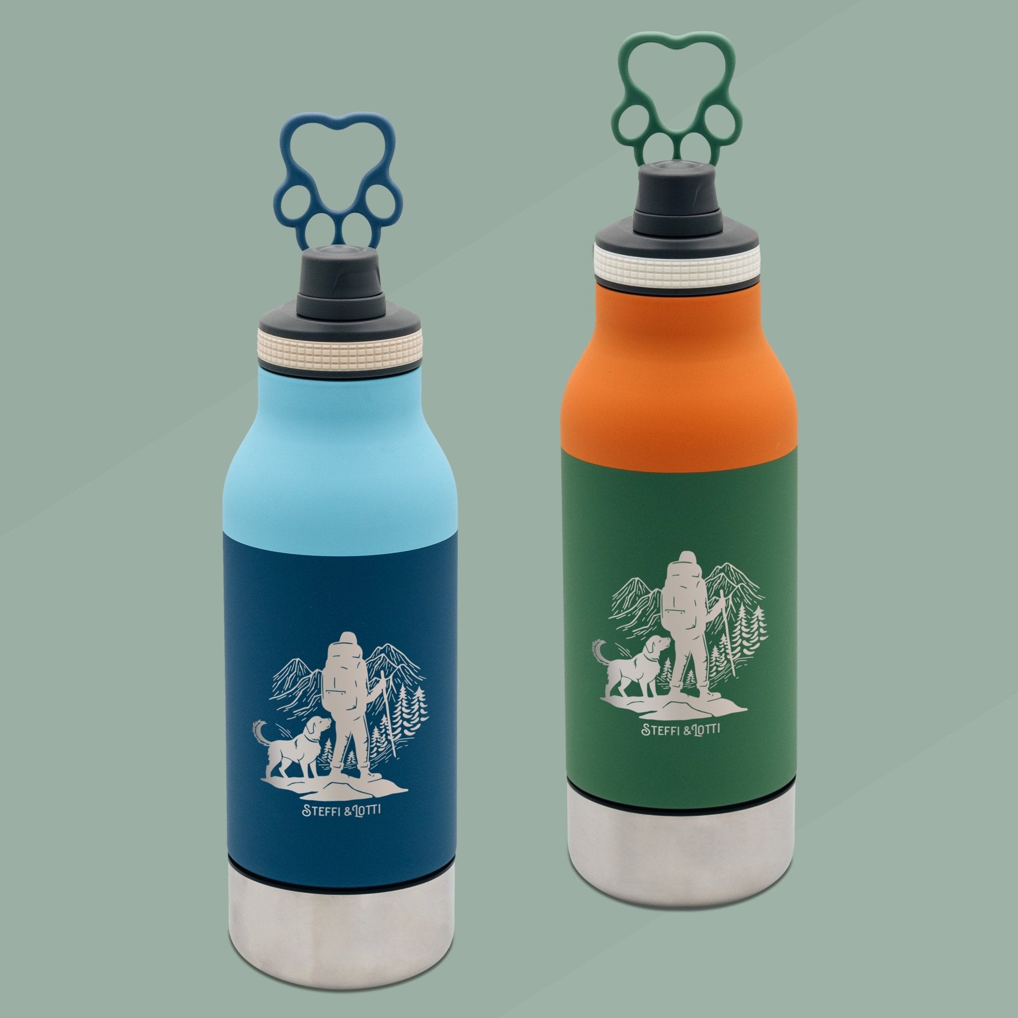 Trinkflasche Buddy - Wanderer mit Hund - Abenteuernah
