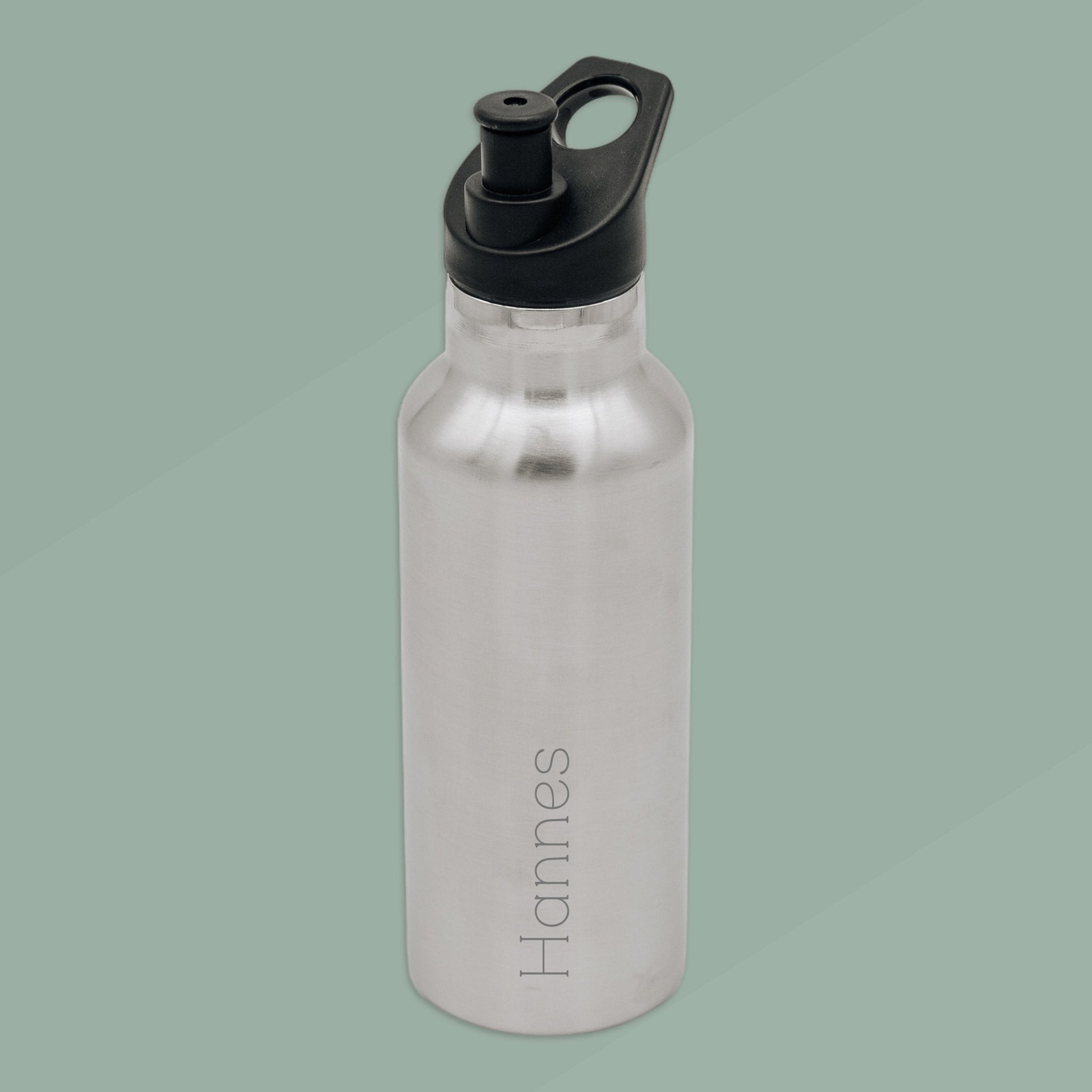 Trinkflasche Edelstahl mit Sportverschluss - personalisiert - Abenteuernah