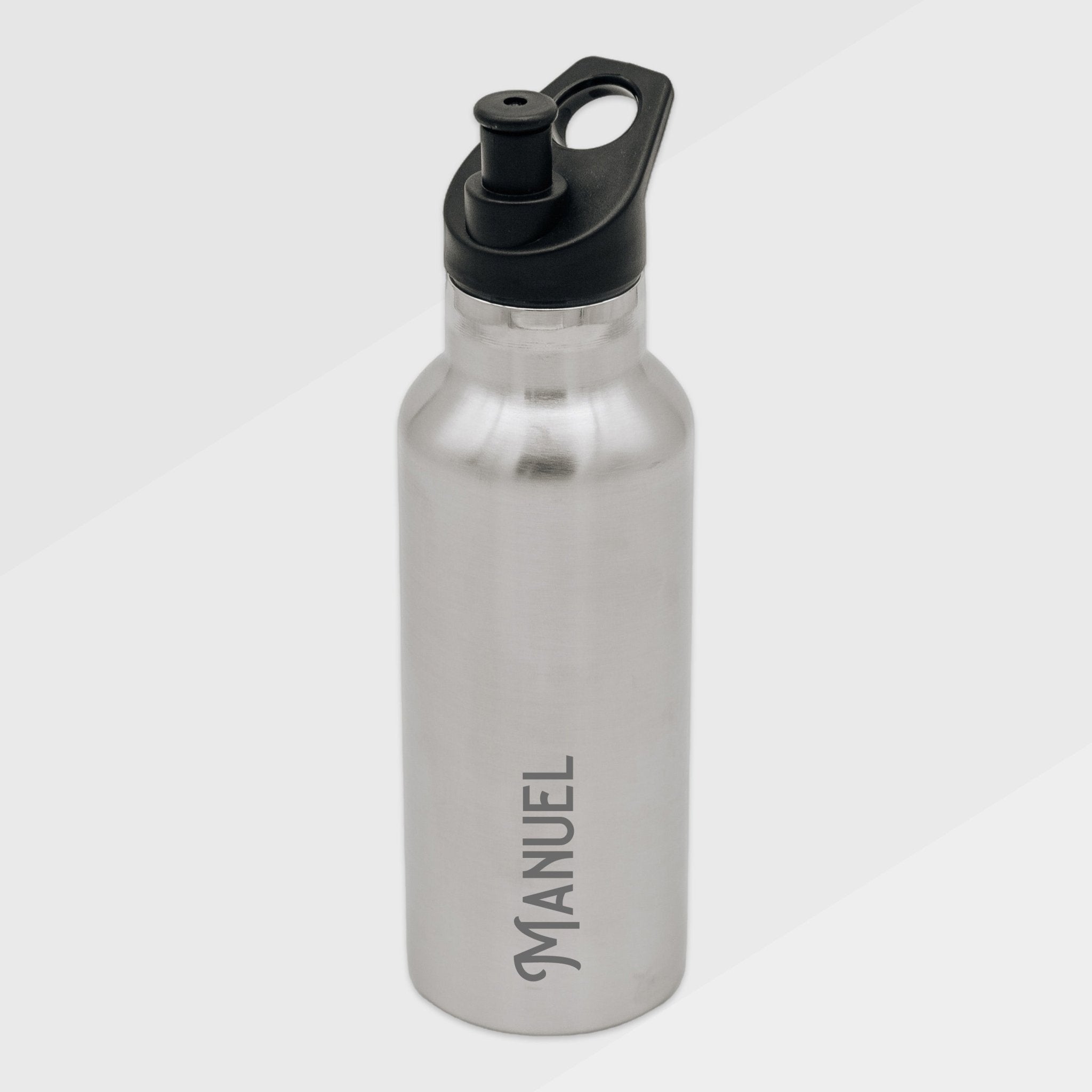 Trinkflasche Edelstahl mit Sportverschluss - personalisiert - Abenteuernah
