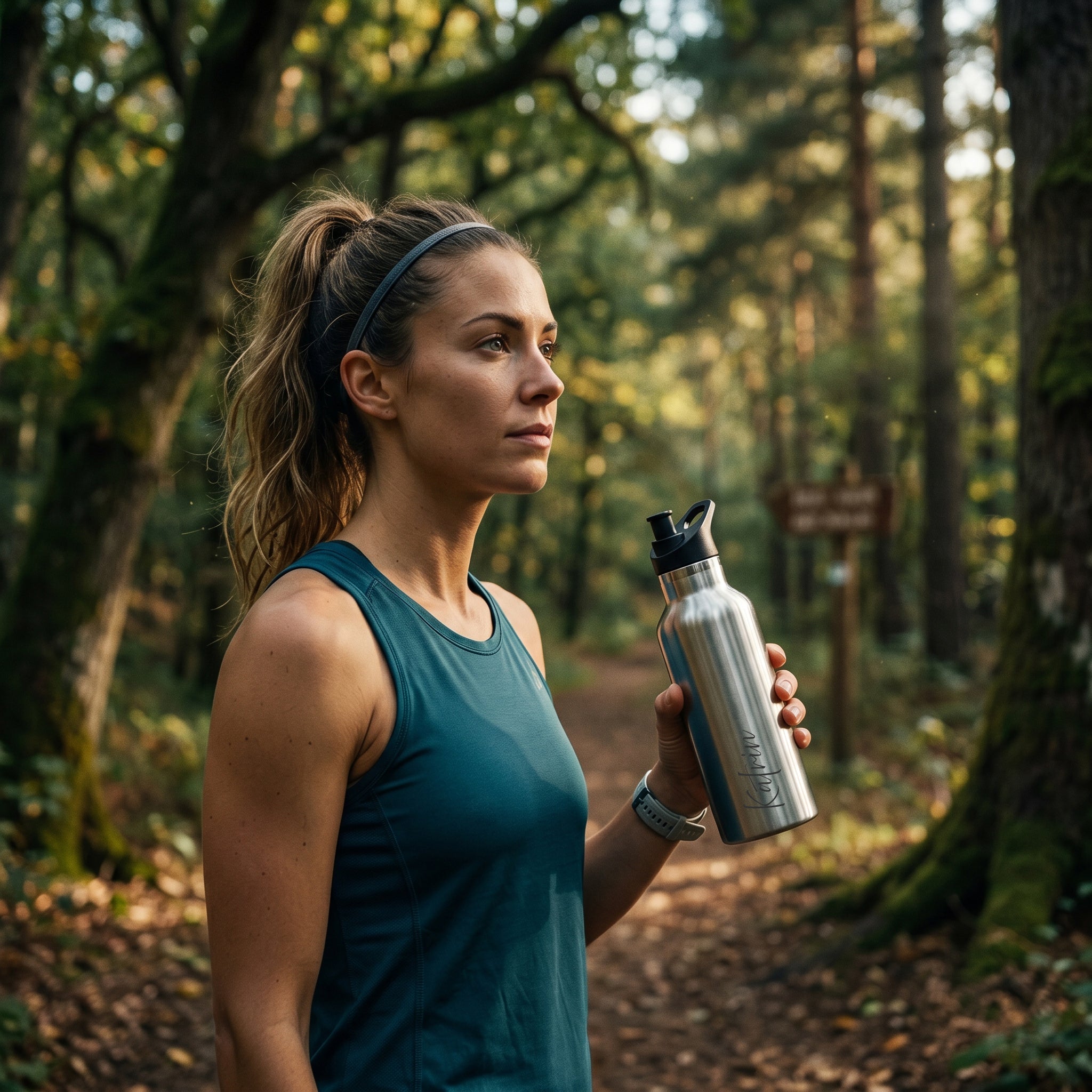 Trinkflasche Edelstahl mit Sportverschluss - personalisiert - Abenteuernah