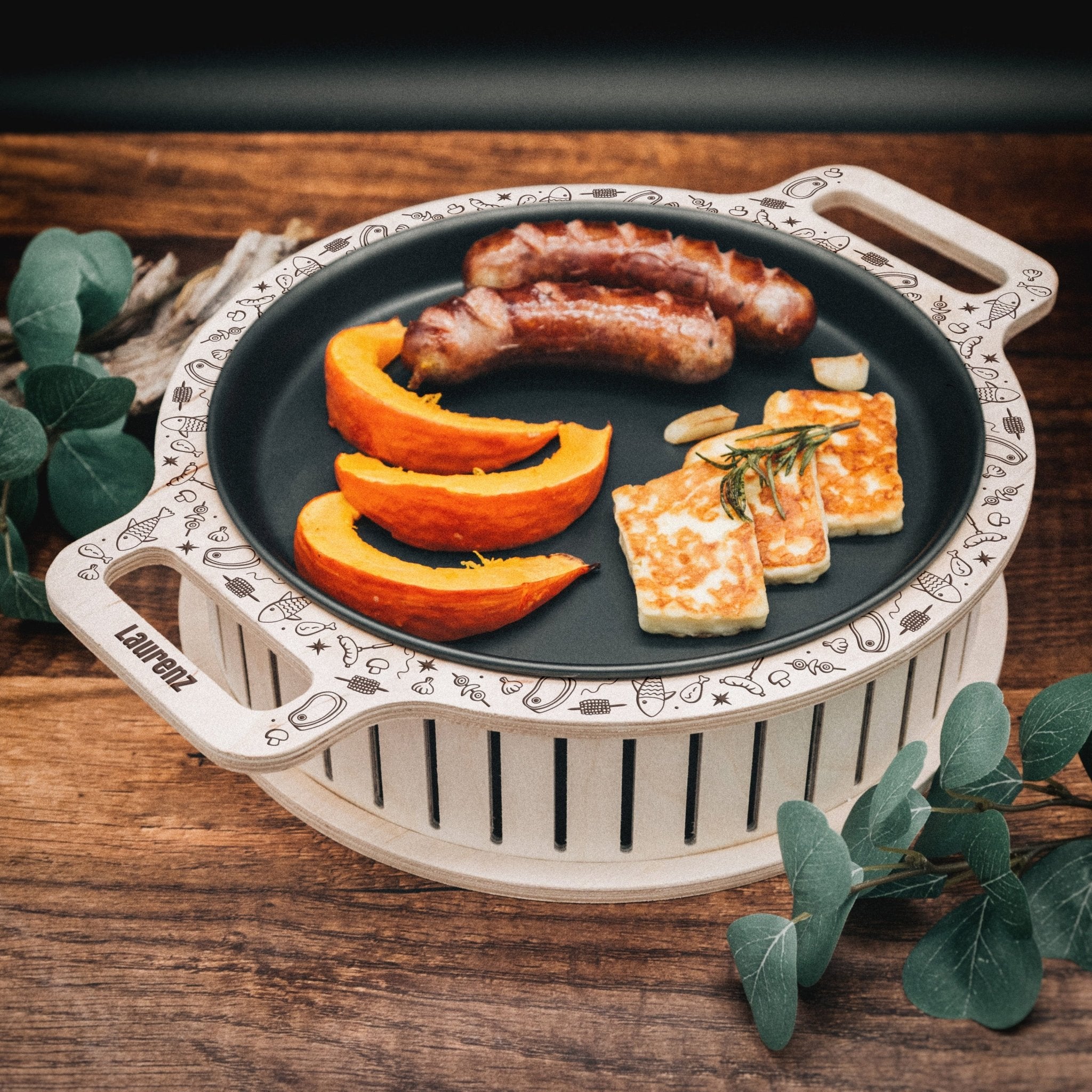 Warmhalteplatte rund - Doodles - Abenteuernah