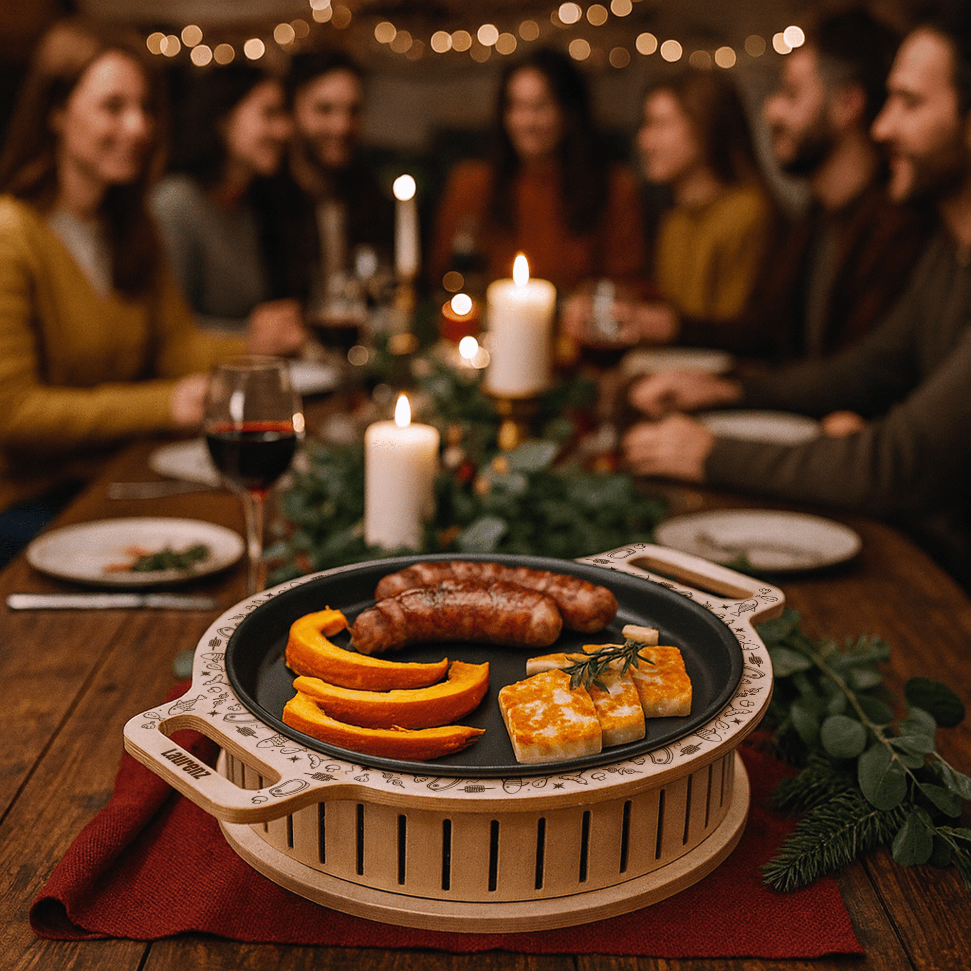 Warmhalteplatte rund - Doodles - Abenteuernah