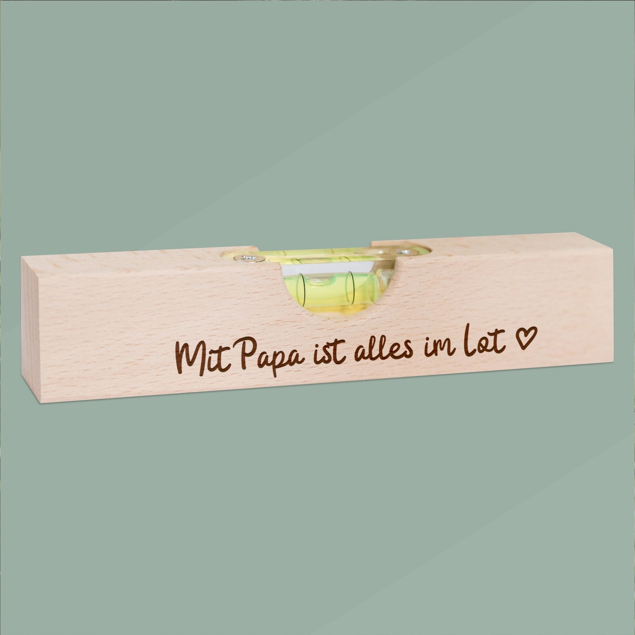 Wasserwaage Holz - Mit Papa ist alles im Lot - Abenteuernah