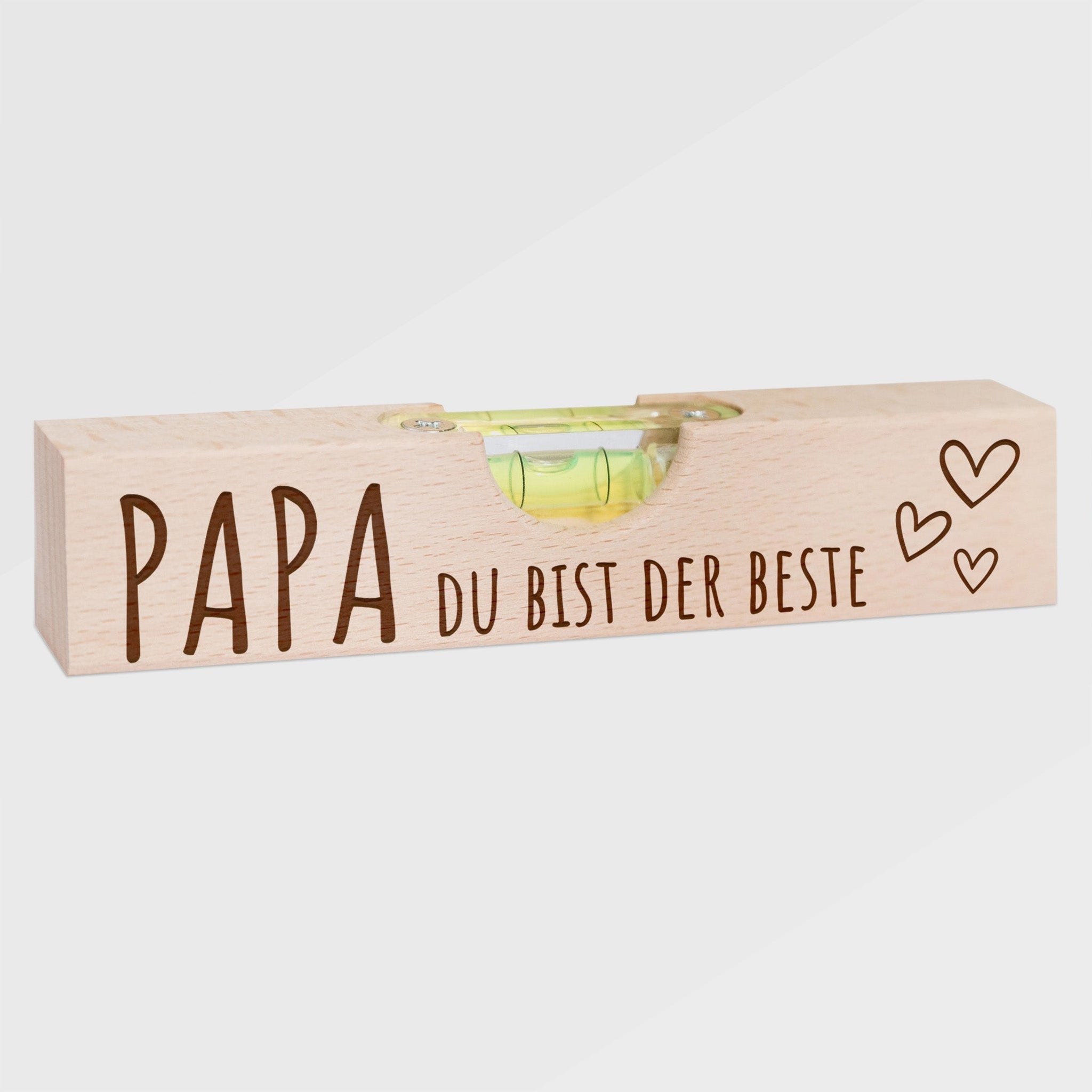 Wasserwaage Holz - Papa du bist der Beste - Abenteuernah