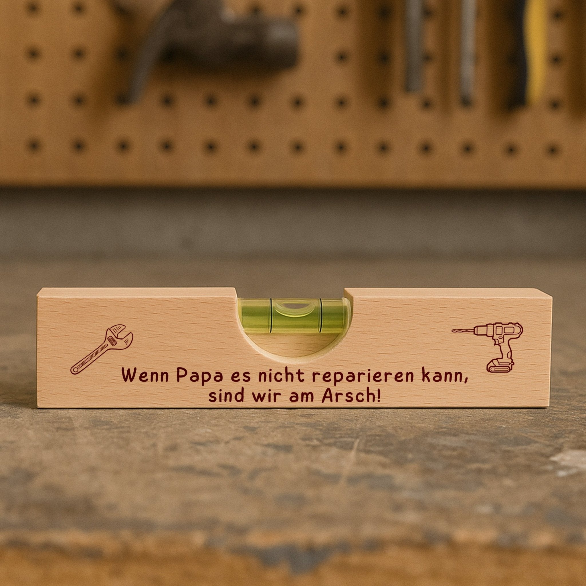 Wasserwaage Holz - Wenn Papa es nicht reparieren kann - Abenteuernah