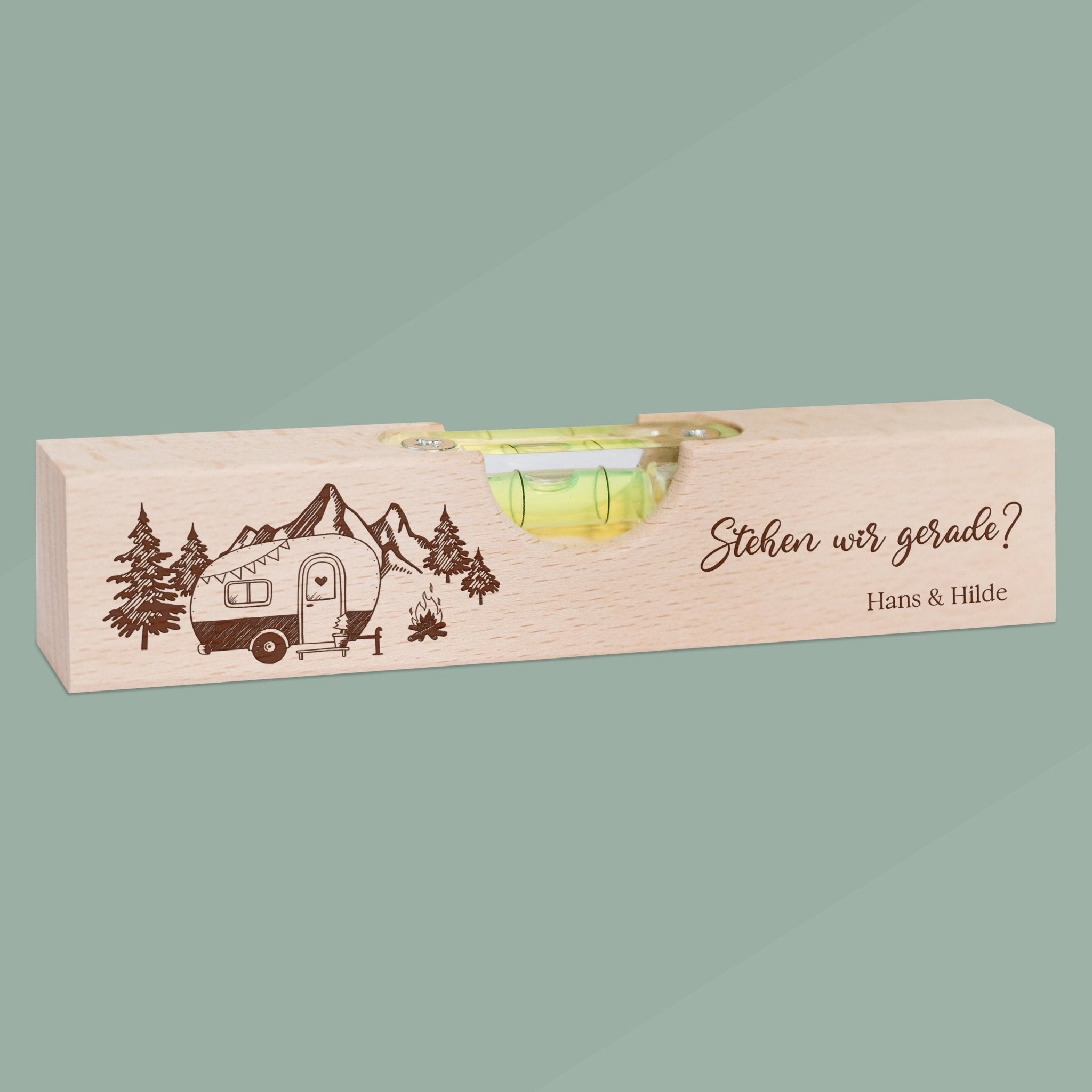 Wasserwaage Holz - Wohnwagen - Abenteuernah