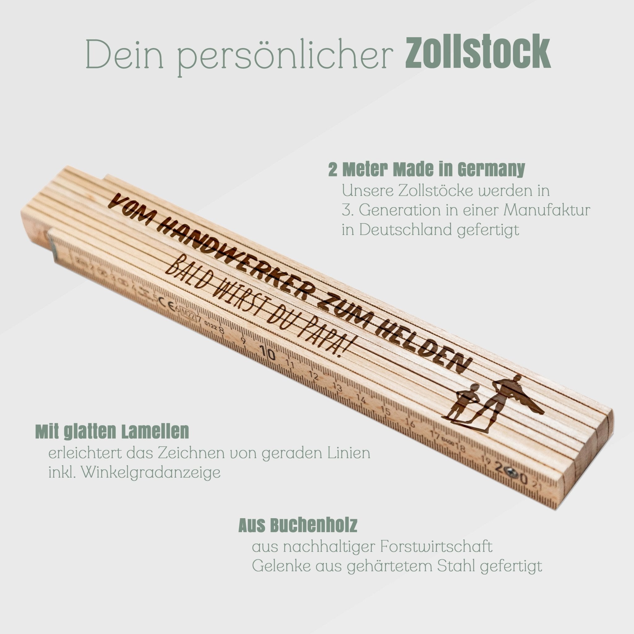 Zollstock - Schwangerschaft verkünden - Abenteuernah