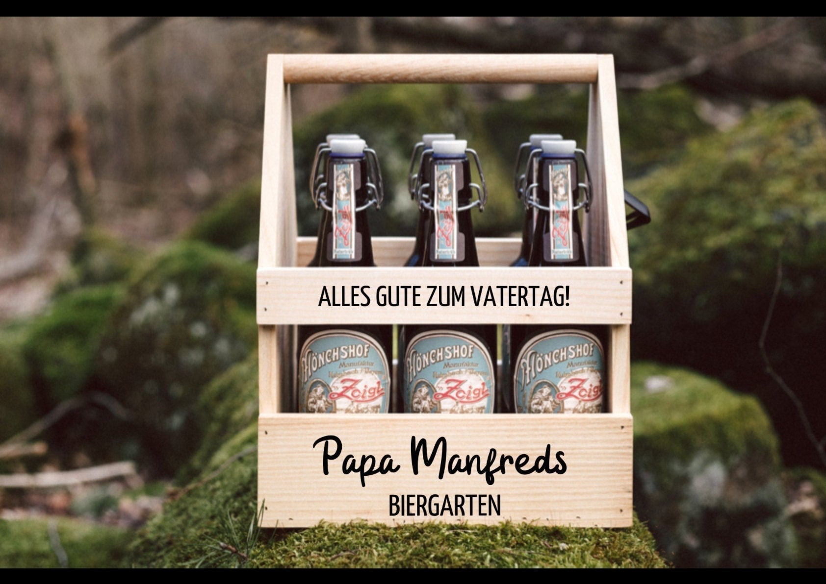 Bierträger Holz - Vatertag Biergarten - Abenteuernah