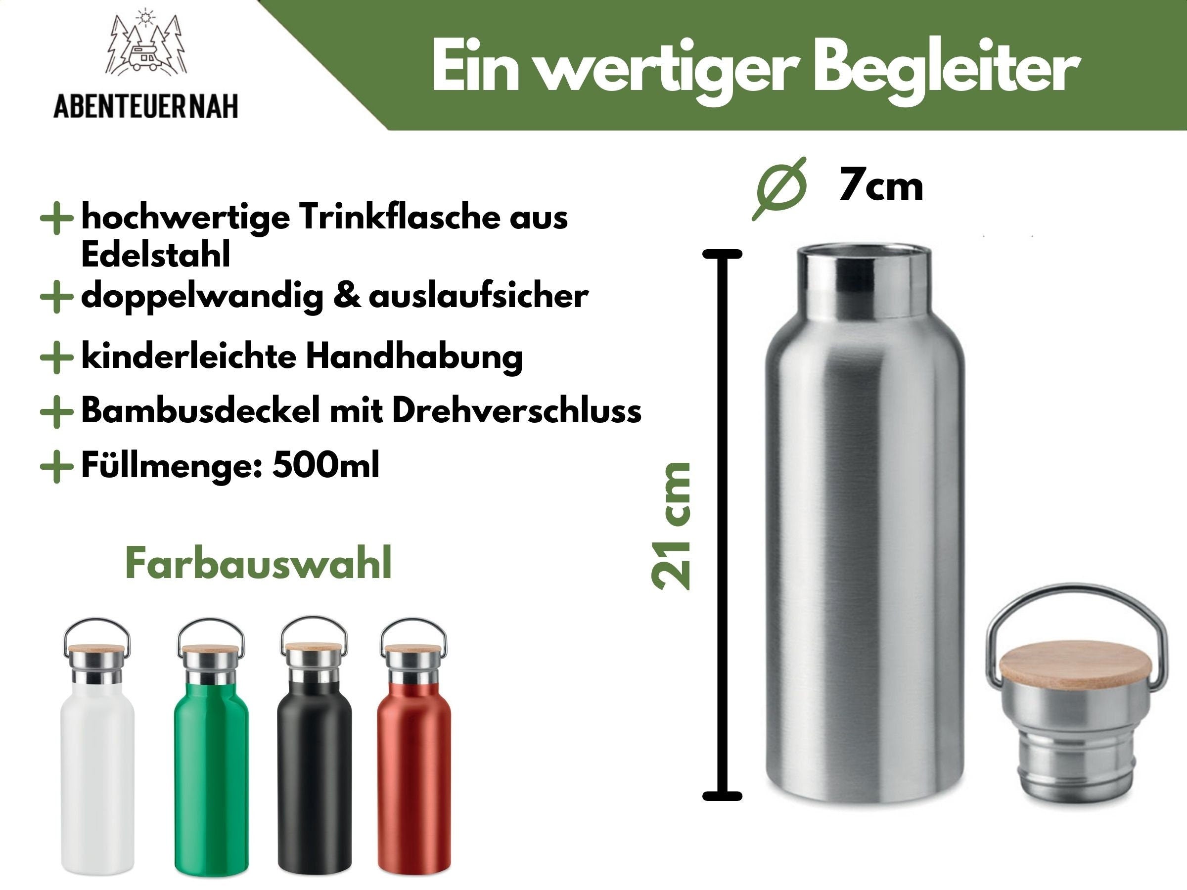 Trinkflasche, Fahrrad Geschenk, Fahrrad Trinkflasche, Fahrrad Zubehör, Trinkflasche personalisiert, Männergeschenke - abenteuernah