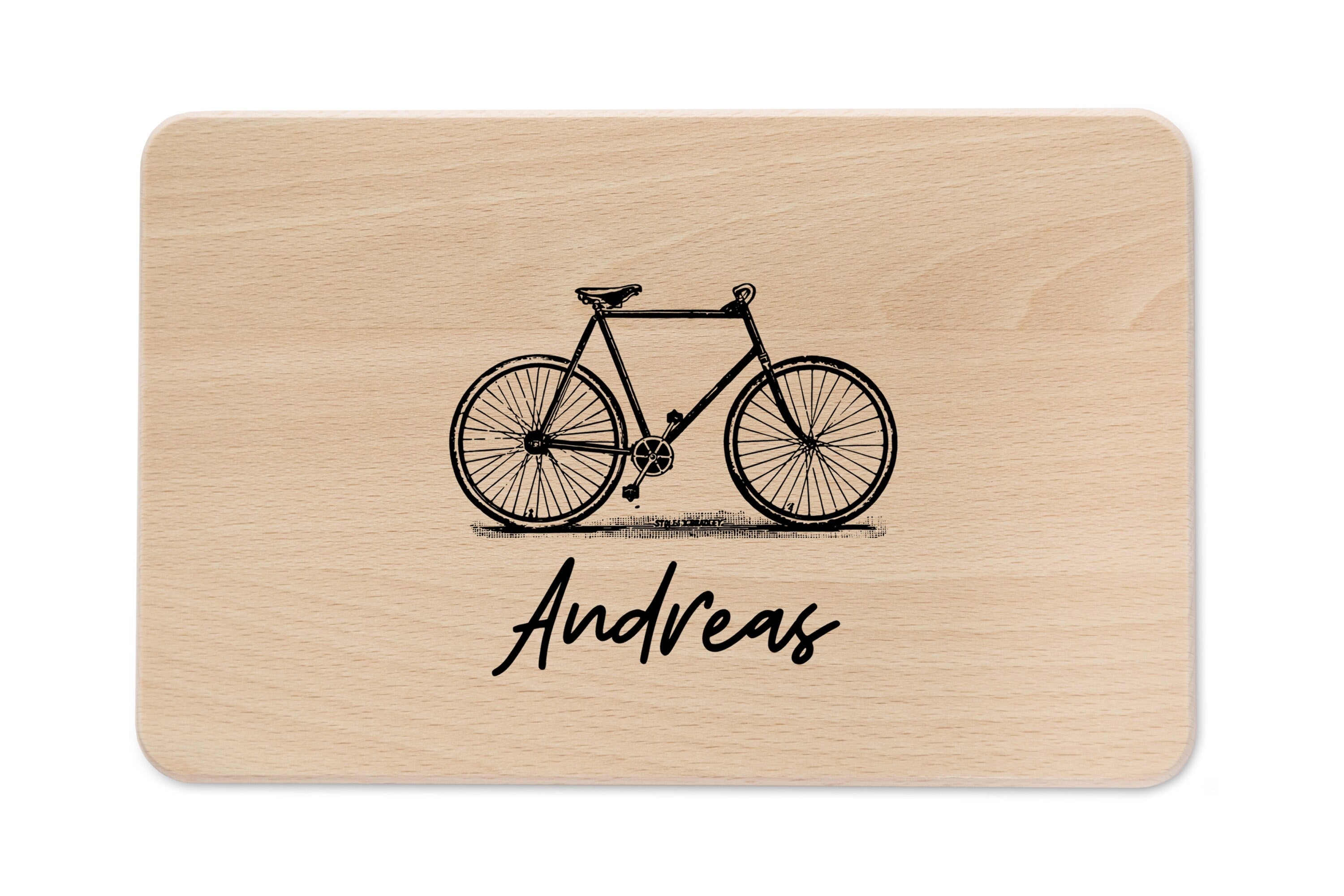 Frühstücksbrett personalisiert, Brett, Geschenke für Männer, Brettchen personalisiert, Holzbrett personalisiert, Fahrrad Geschenk - abenteuernah