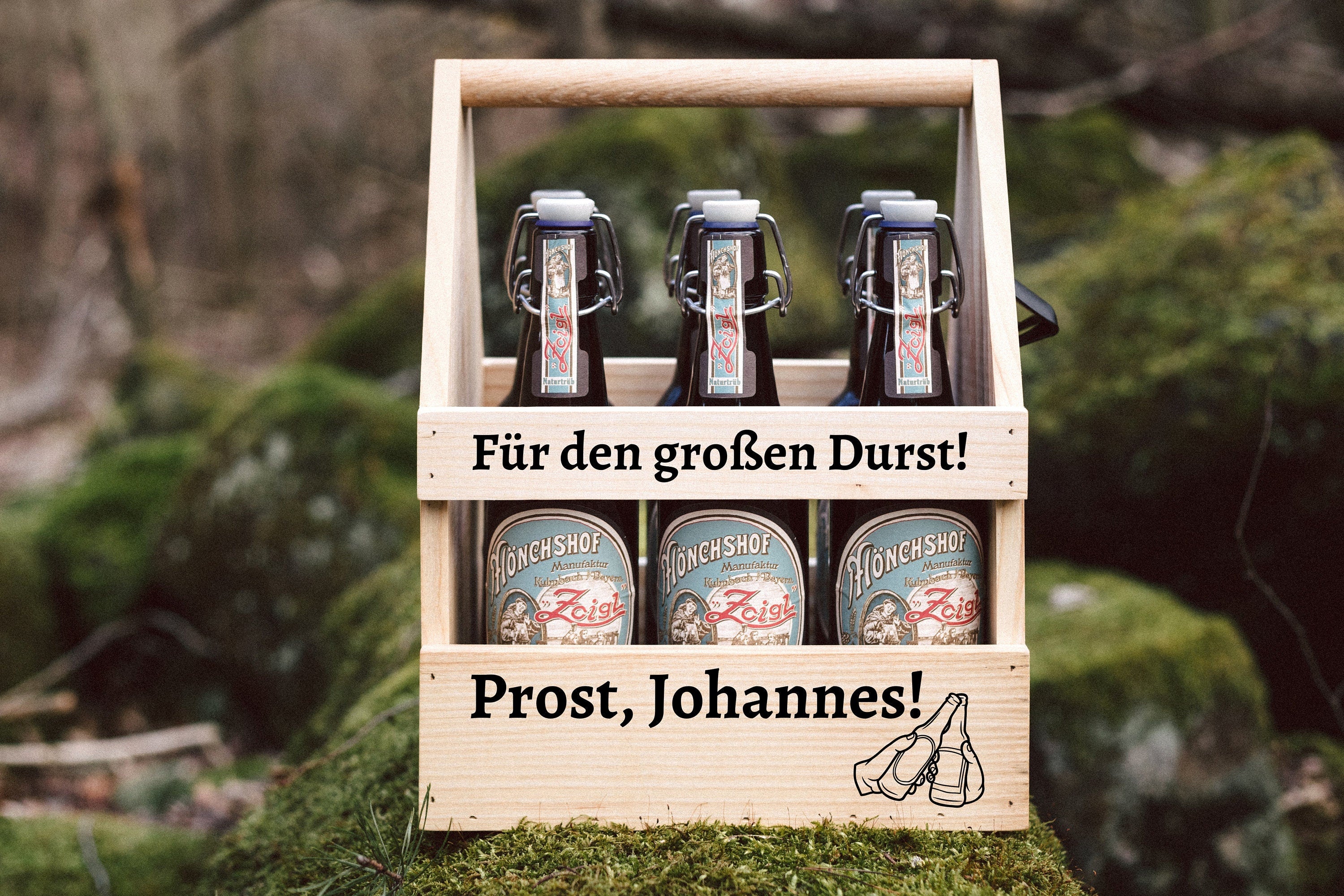 Bierträger, Geschenke für Männer, Bier Geschenk, Männerhandtasche, Bierträger Holz personalisiert, Männer Geschenke für Geburtstag - abenteuernah