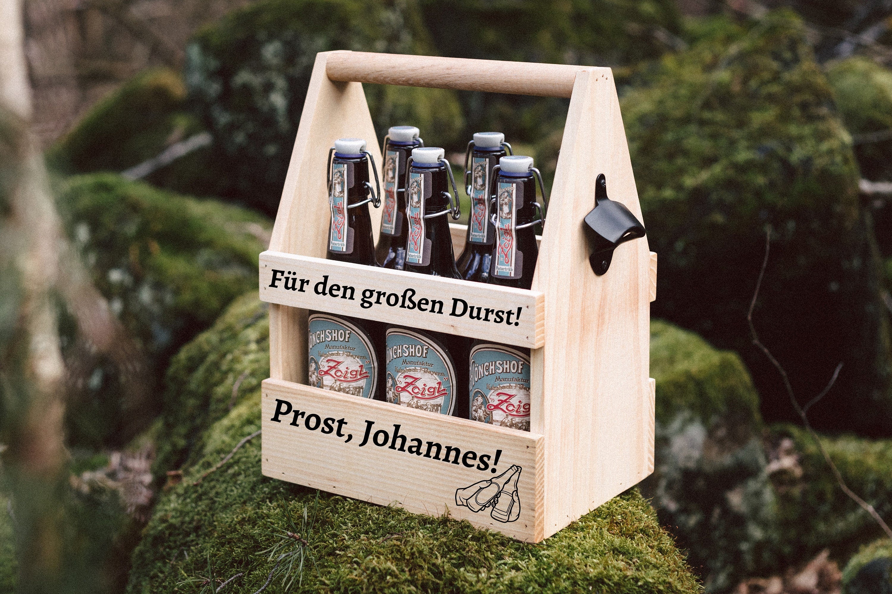 Bierträger, Geschenke für Männer, Bier Geschenk, Männerhandtasche, Bierträger Holz personalisiert, Männer Geschenke für Geburtstag - abenteuernah