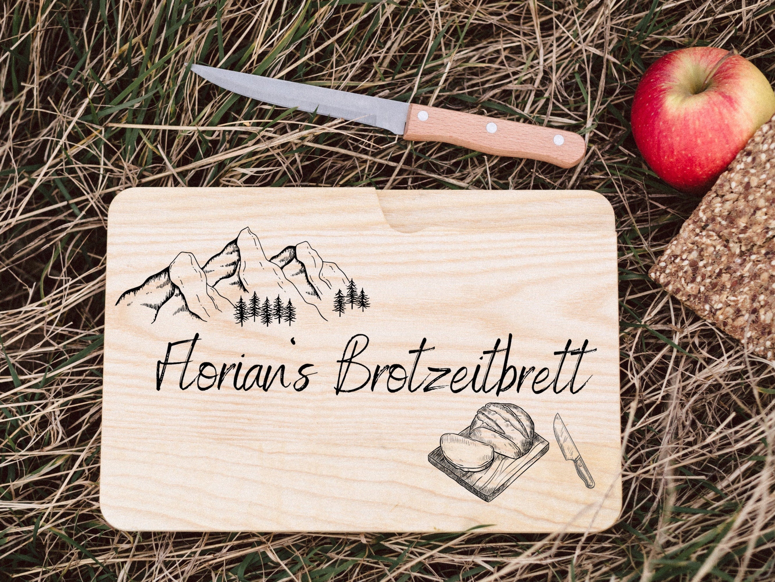 Brotzeitbrett, Geschenke für Männer, Brotzeitbrett personalisiert, Schneidebrett personalisiert, Holzbrett personalisiert, Jausenbrett - abenteuernah