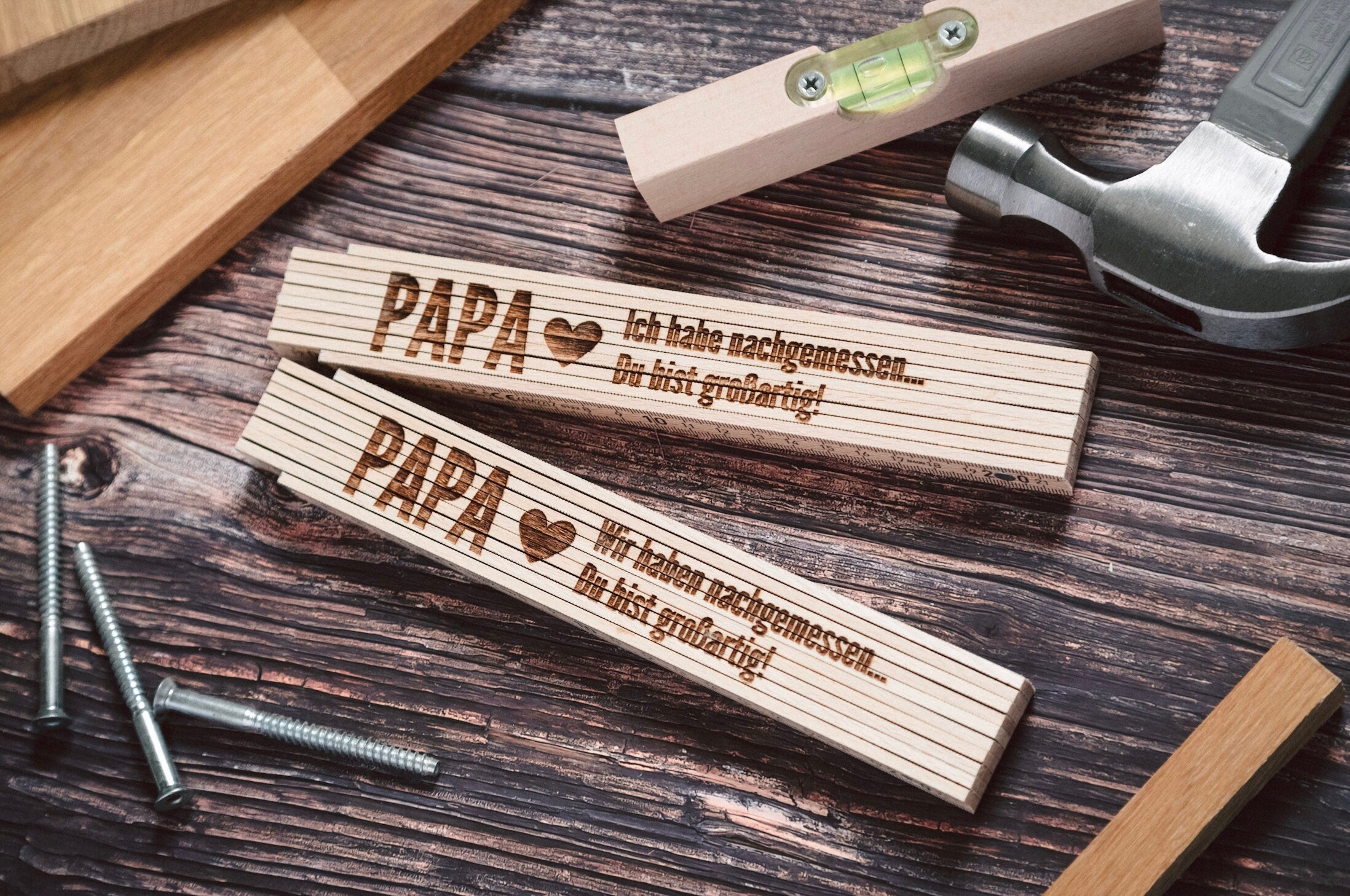 Vatertagsgeschenk, Geschenke für Männer, Papa Geburtstagsgeschenk, Zollstock Papa, Geschenk Papa, Bester Papa - abenteuernah