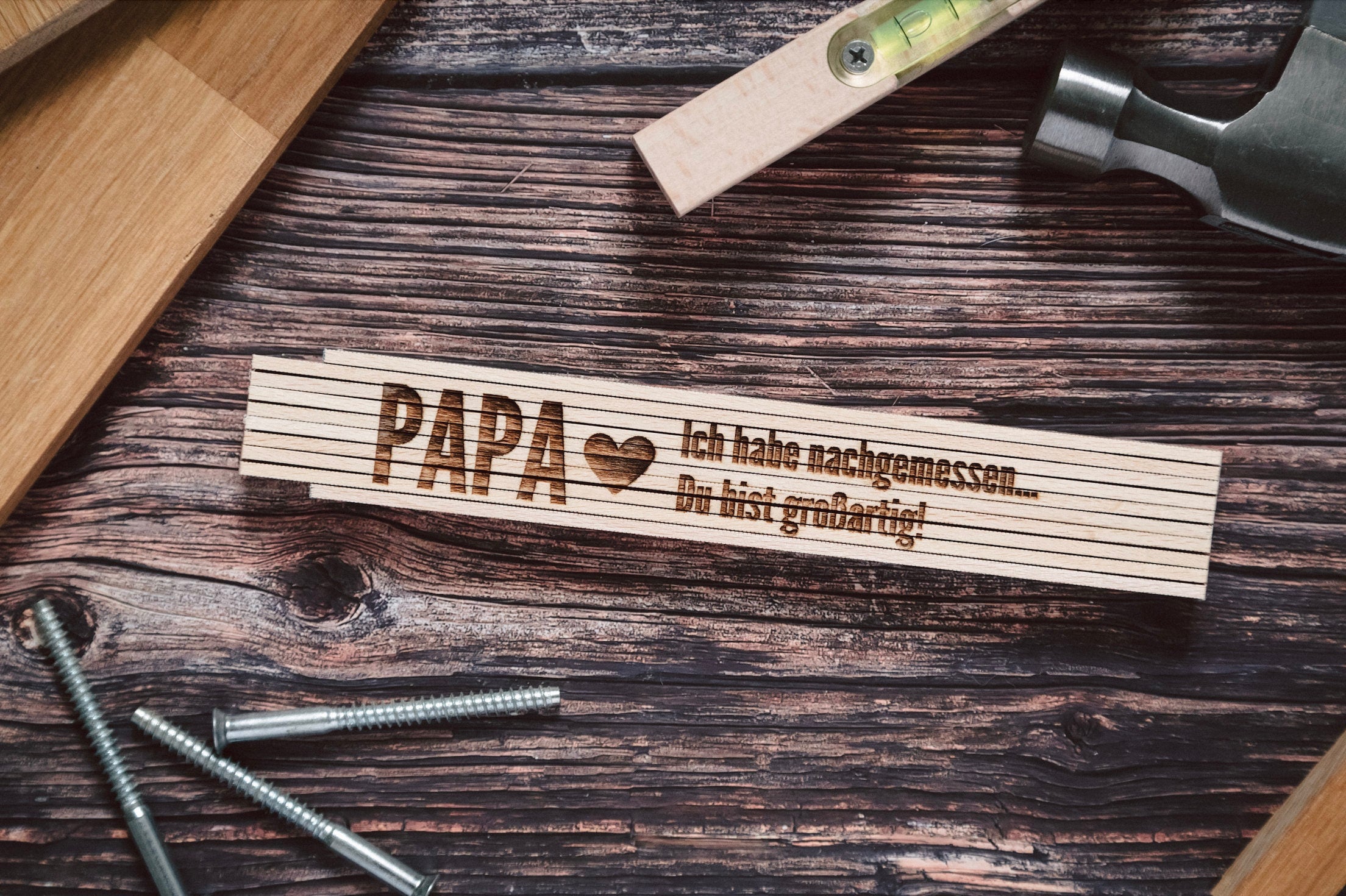 Vatertagsgeschenk, Geschenke für Männer, Papa Geburtstagsgeschenk, Zollstock Papa, Geschenk Papa, Bester Papa - abenteuernah