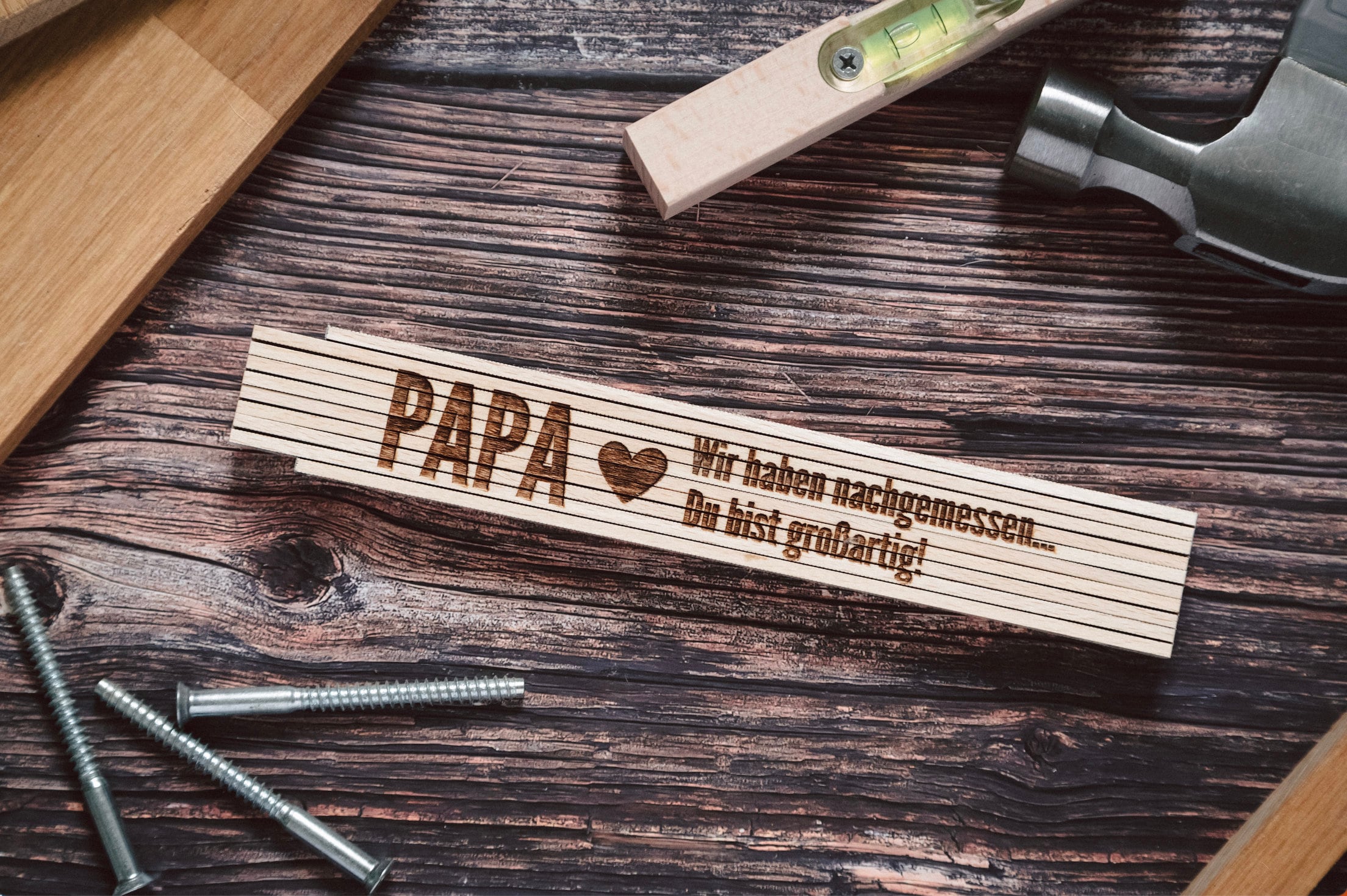 Vatertagsgeschenk, Geschenke für Männer, Papa Geburtstagsgeschenk, Zollstock Papa, Geschenk Papa, Bester Papa - abenteuernah