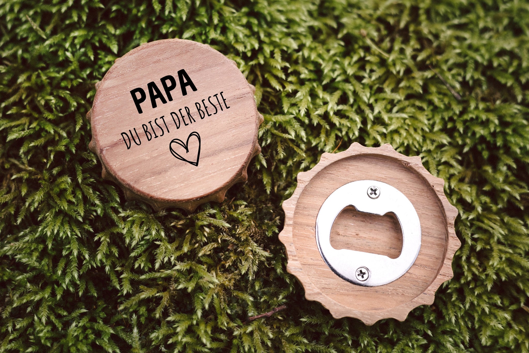 Bierdeckel Flaschenöffner - Papa du bist der Beste