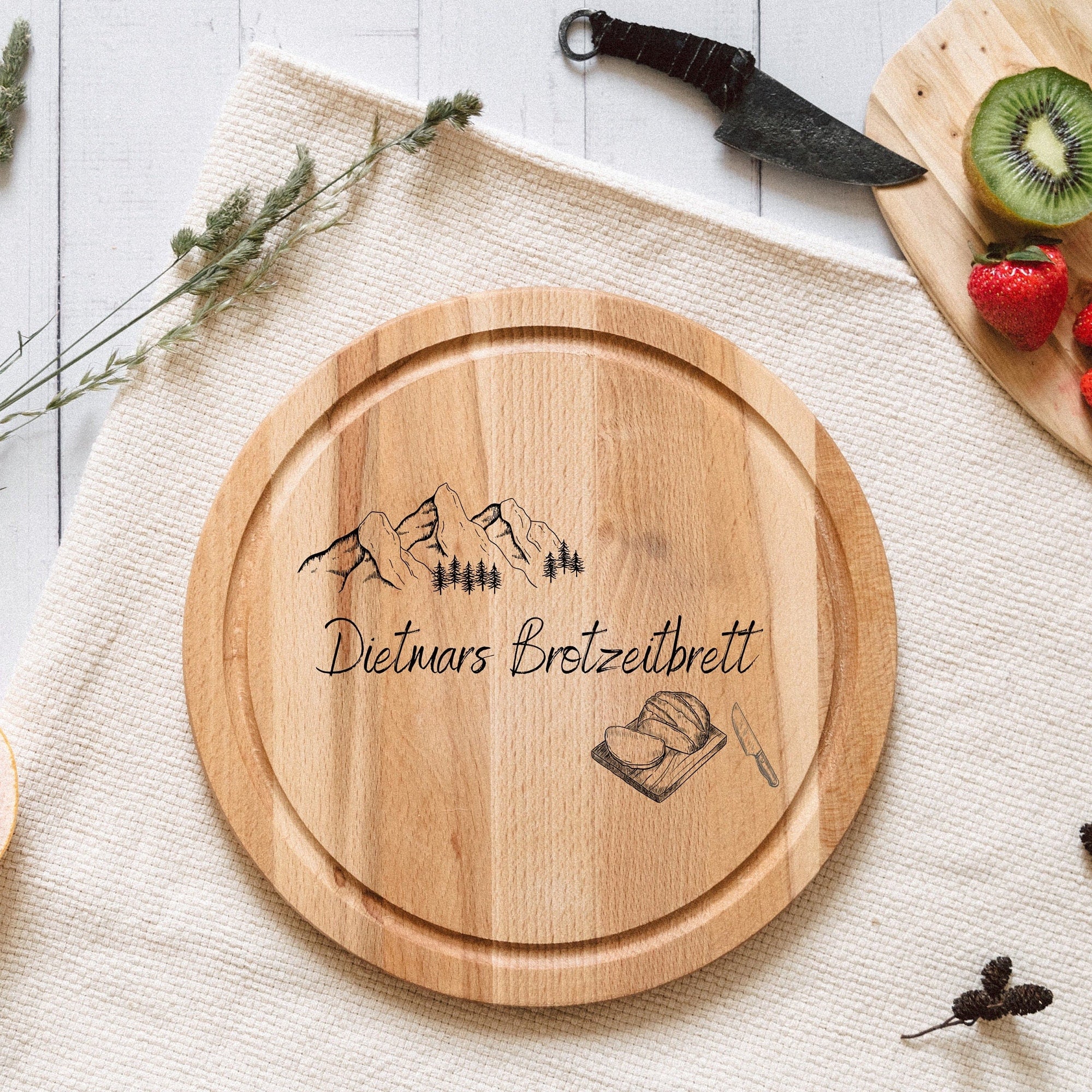 Brotzeitbrett, Frühstücksbrett personalisiert, Geschenke für Männer, Brotzeitbrett personalisiert, Holzbrett personalisiert - abenteuernah