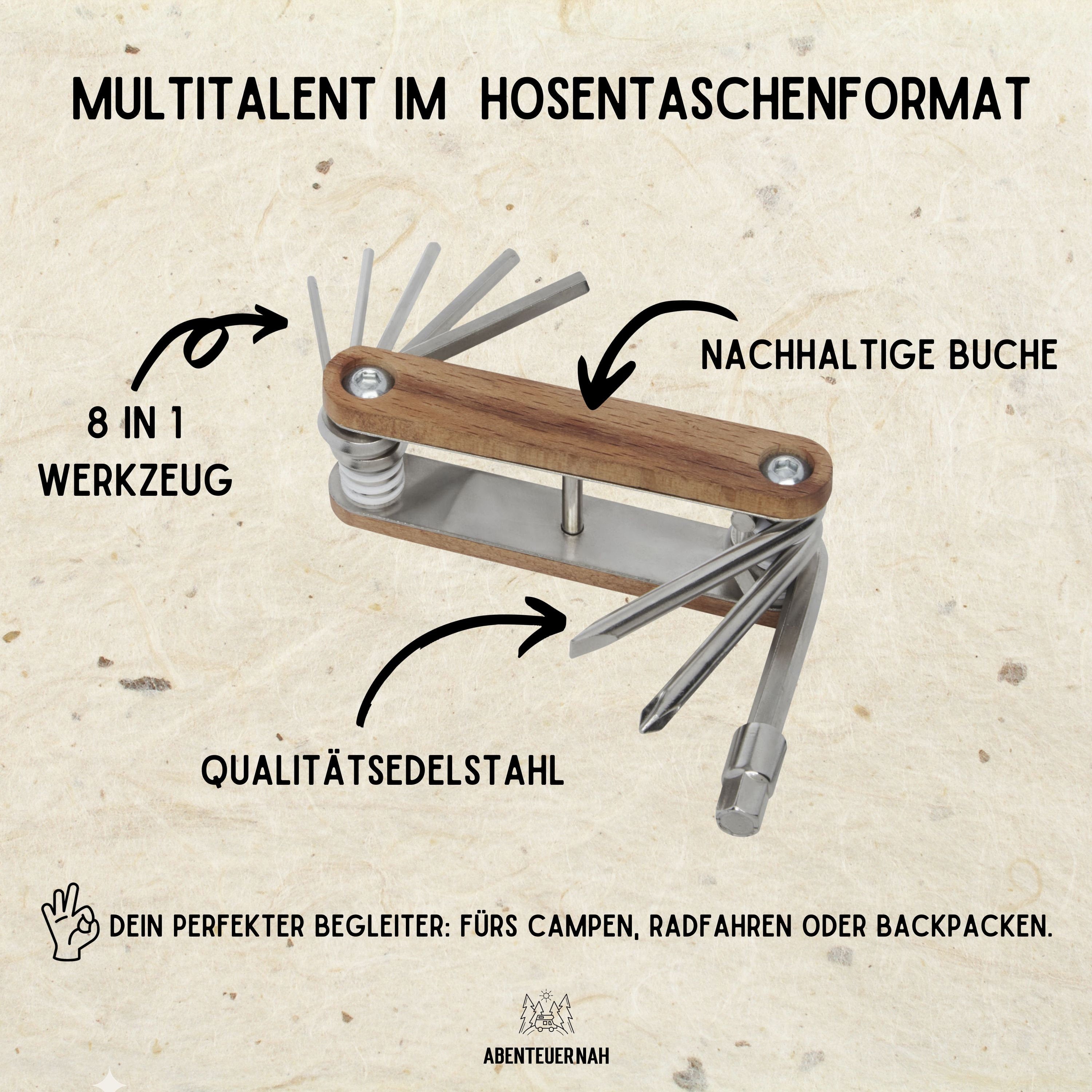 Fahrrad, Fahrrad Geschenk, Fahrrad Zubehör, Geschenke für Männer, Fahrrad Multitool, Velo, Vatertag, Geschenk Mann - abenteuernah