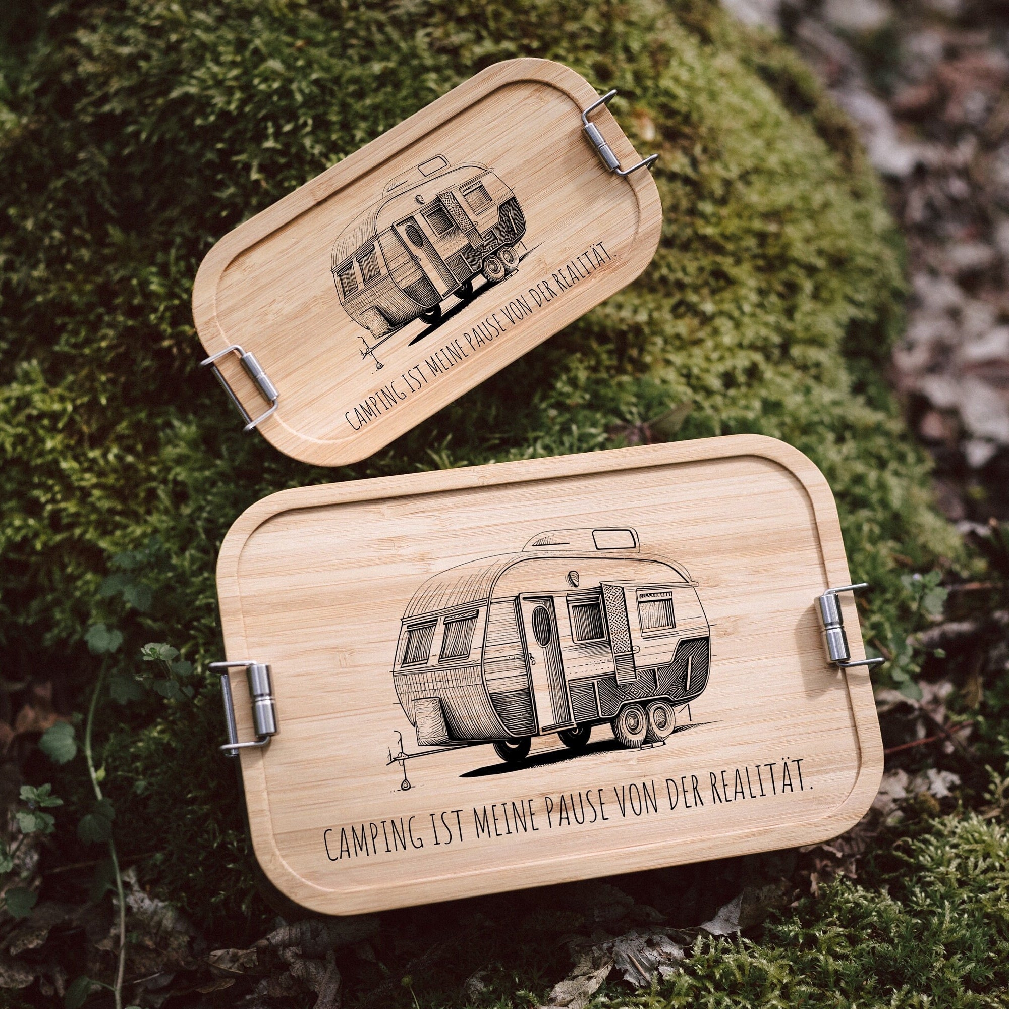 Camping, Geschenke für Männer, Brotdose Edelstahl personalisiert, Geschenkideen für Männer, Camper Geschenk, Brotdose Camping - abenteuernah