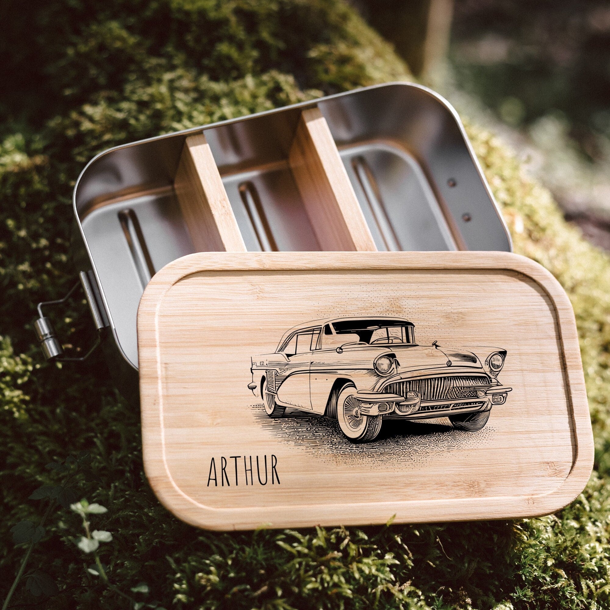 Oldtimer Brotdose, Oldtimer Geschenk, Brotdose Männer, Brotdose Opa, Brotdose Auto - abenteuernah