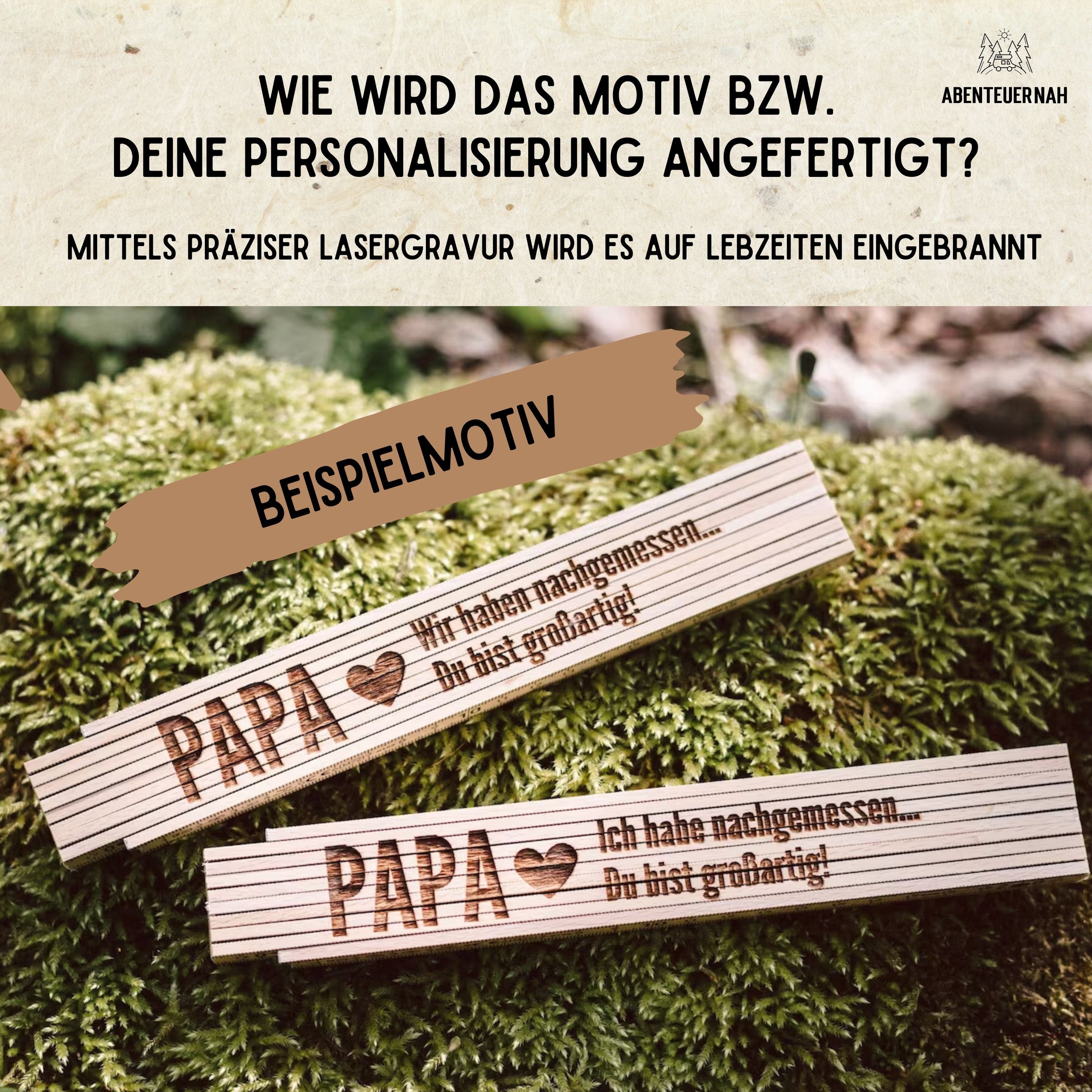 Vatertagsgeschenk, Geschenke für Männer, Papa Geburtstagsgeschenk, Zollstock Papa, Geschenk Papa, Bester Papa - abenteuernah