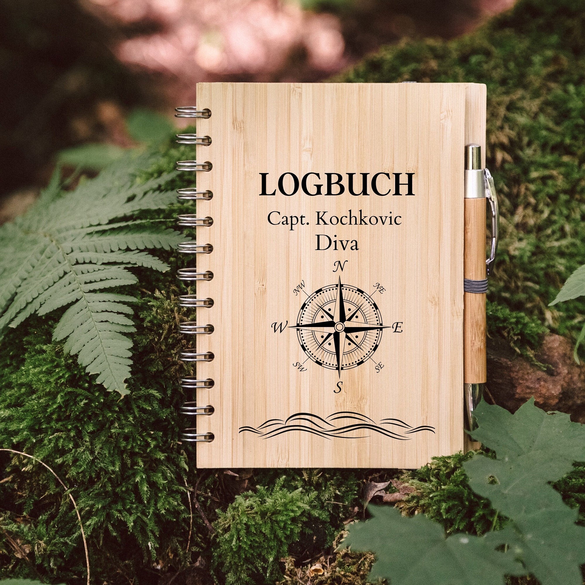 Logbuch personalisiert, Schiff Geschenk, Logbuch, Kapitän Geschenk, Schiffsreise - abenteuernah